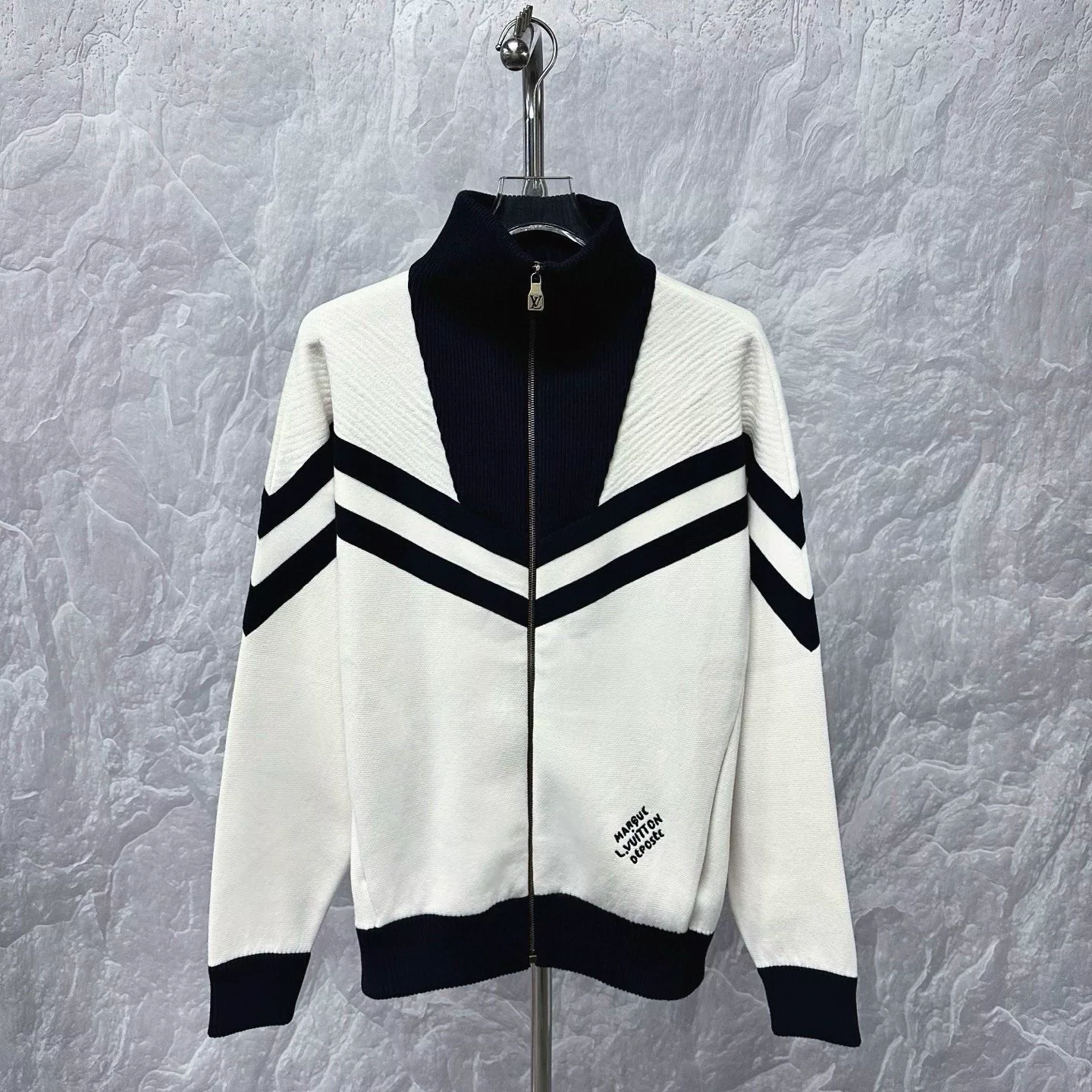 Louis Vuitton FW24 Stripe Zip Knitted Jacket