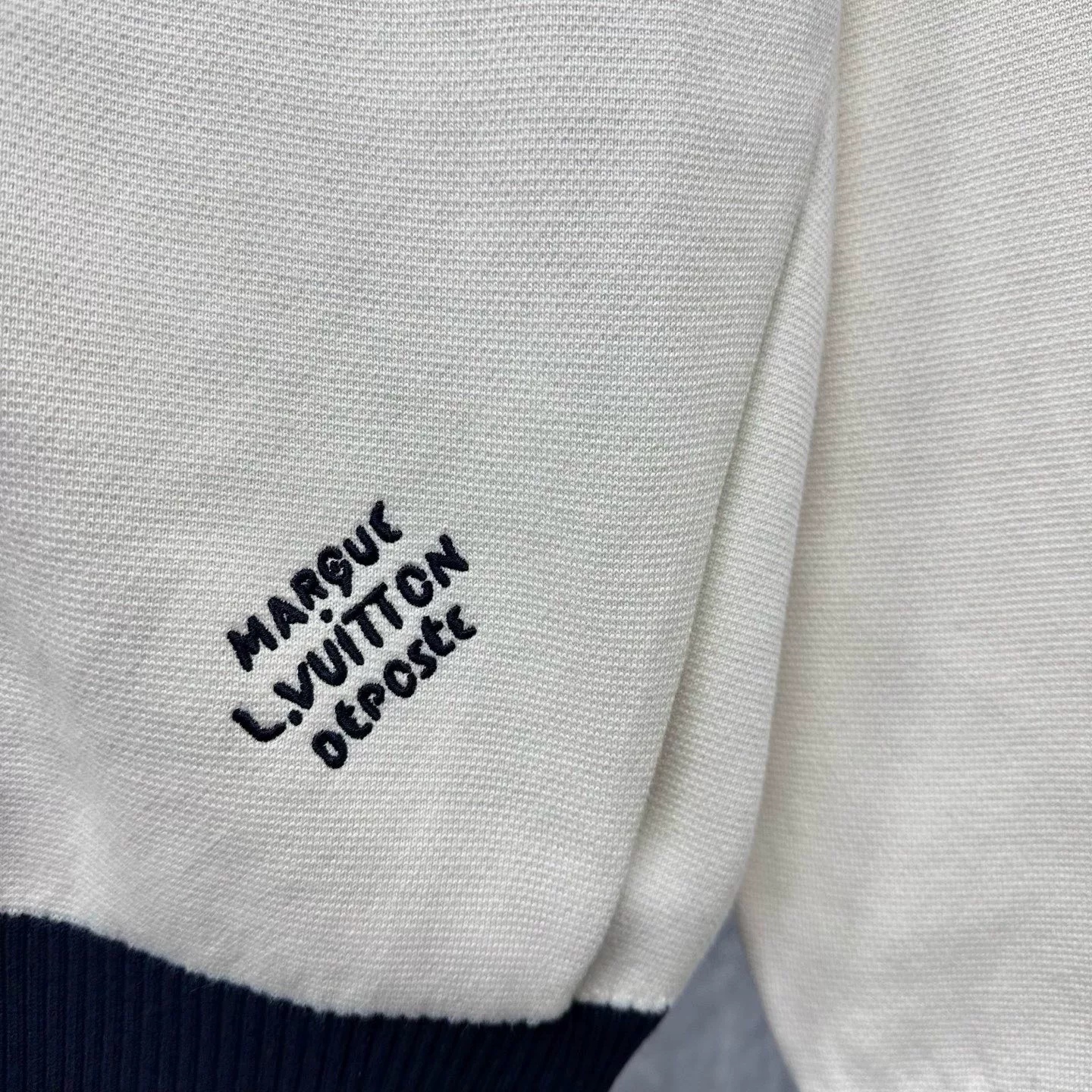 Louis Vuitton FW24 Stripe Zip Knitted Jacket — detail