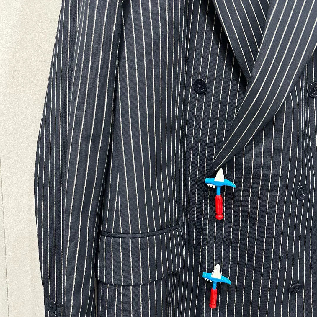 Louis Vuitton Striped Logo Blazer — back
