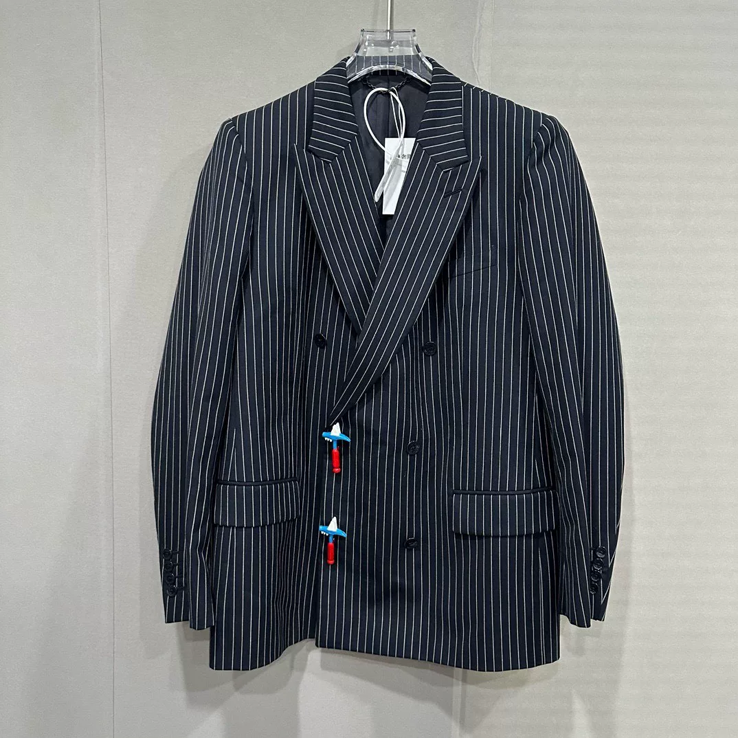 Louis Vuitton Striped Logo Blazer