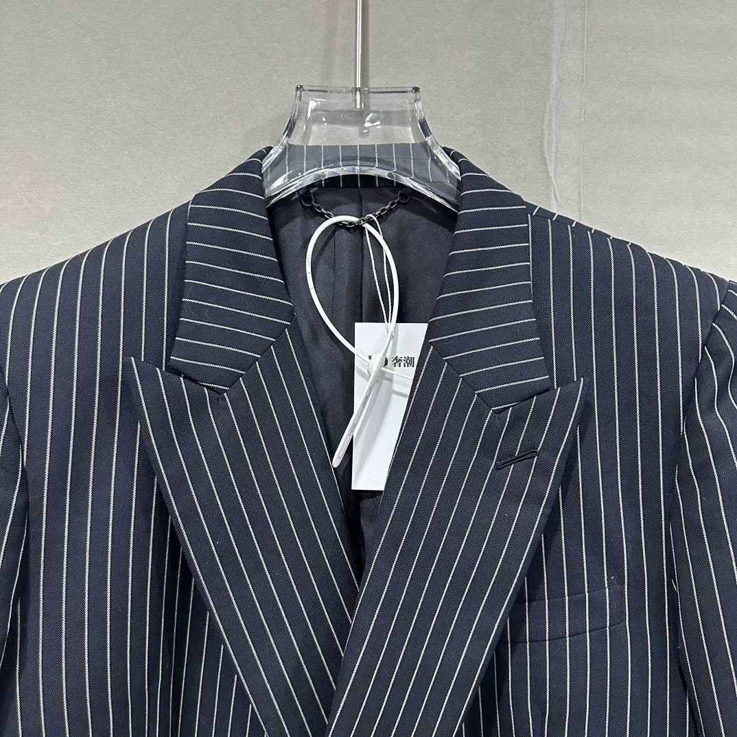 Louis Vuitton Striped Logo Blazer — front