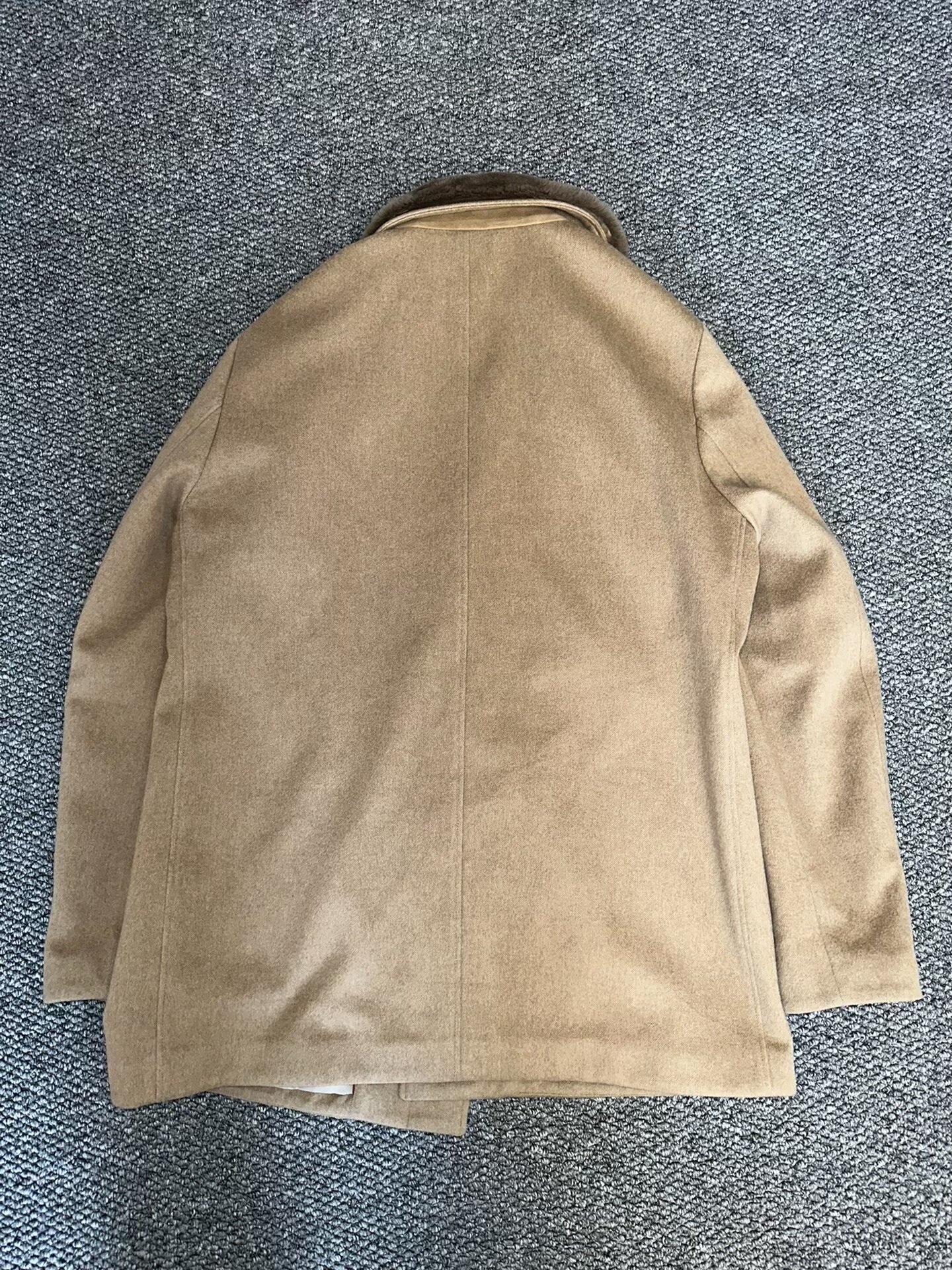 Loro Piana Cashmere Coat Beaver Fur Collar — back