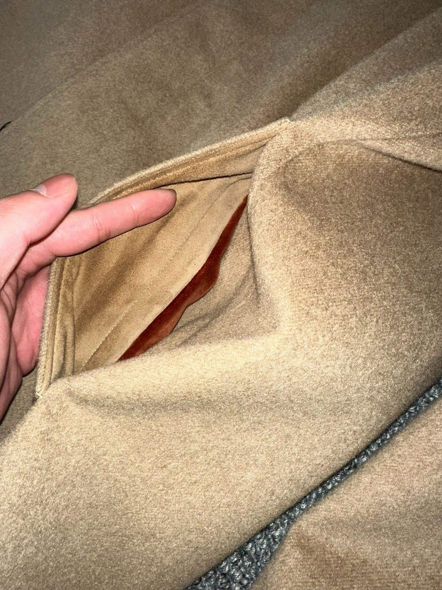 Loro Piana Cashmere Coat Beaver Fur Collar — label