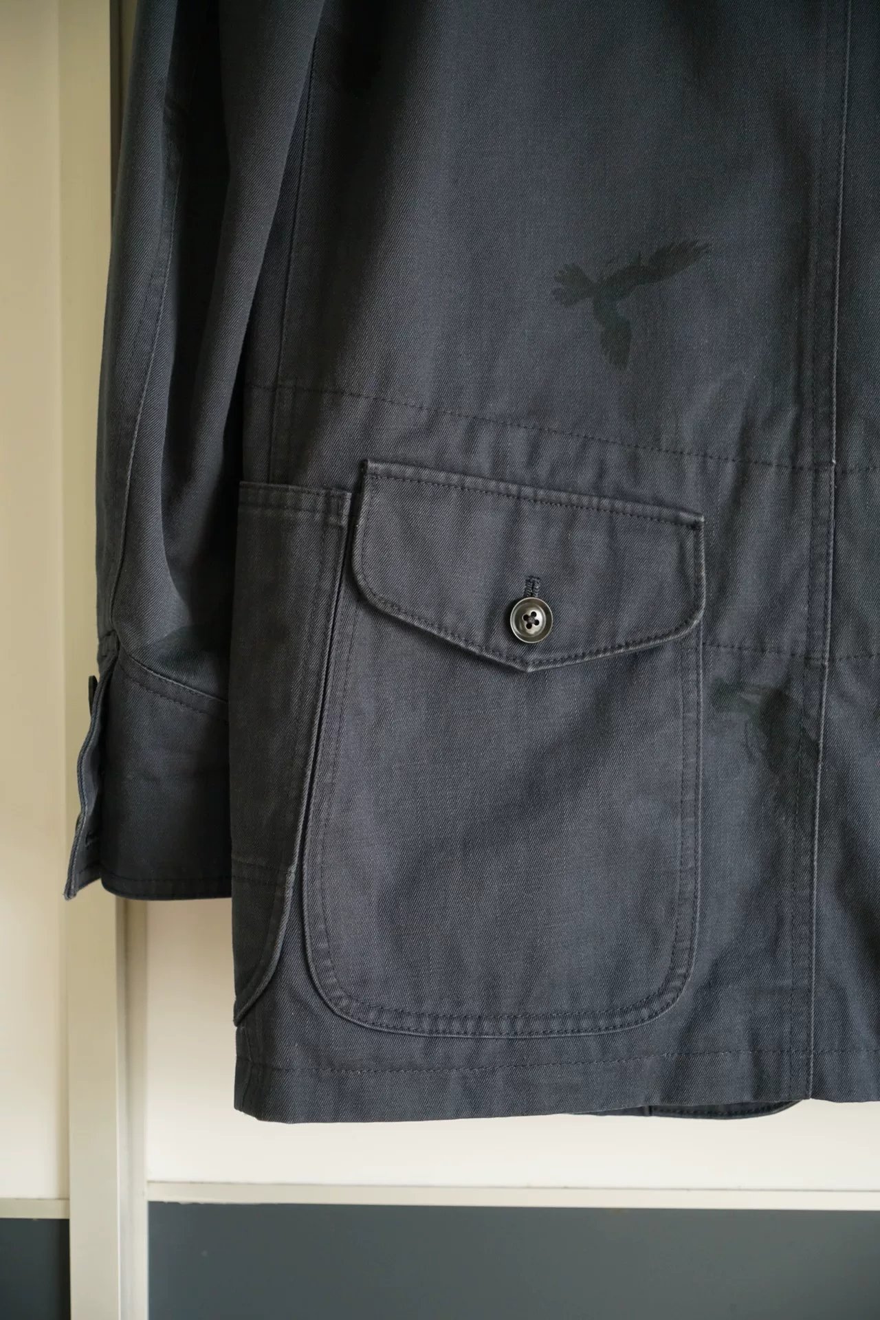 Yohji Yamamoto 11AW Crow Print Blazer — back