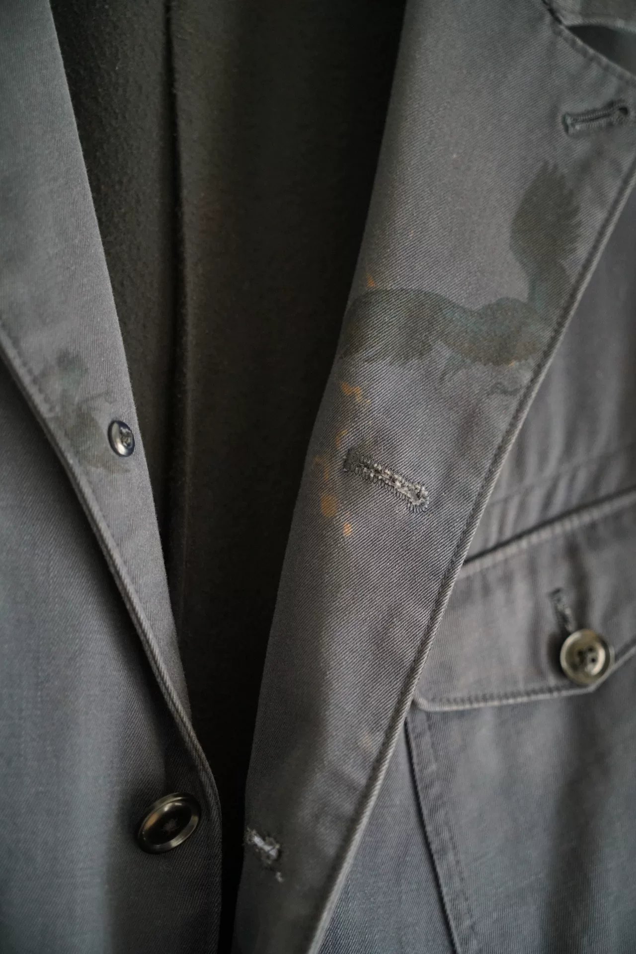Yohji Yamamoto 11AW Crow Print Blazer — label