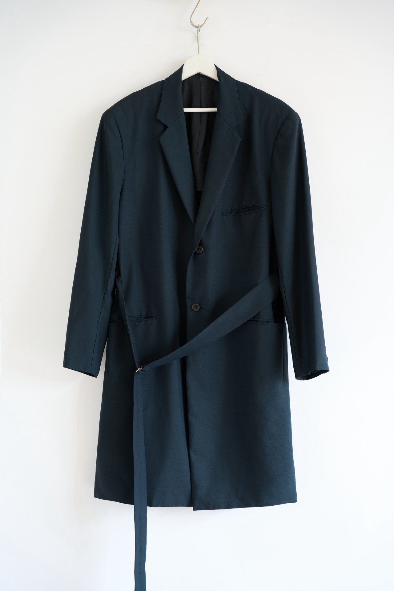 Yohji Yamamoto 98ss Blue Belted Coat
