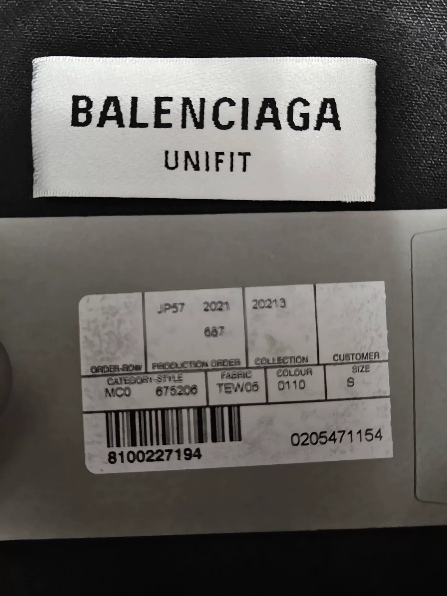 Balenciaga Black Denim Jacket 'APParel RENTALS' — back