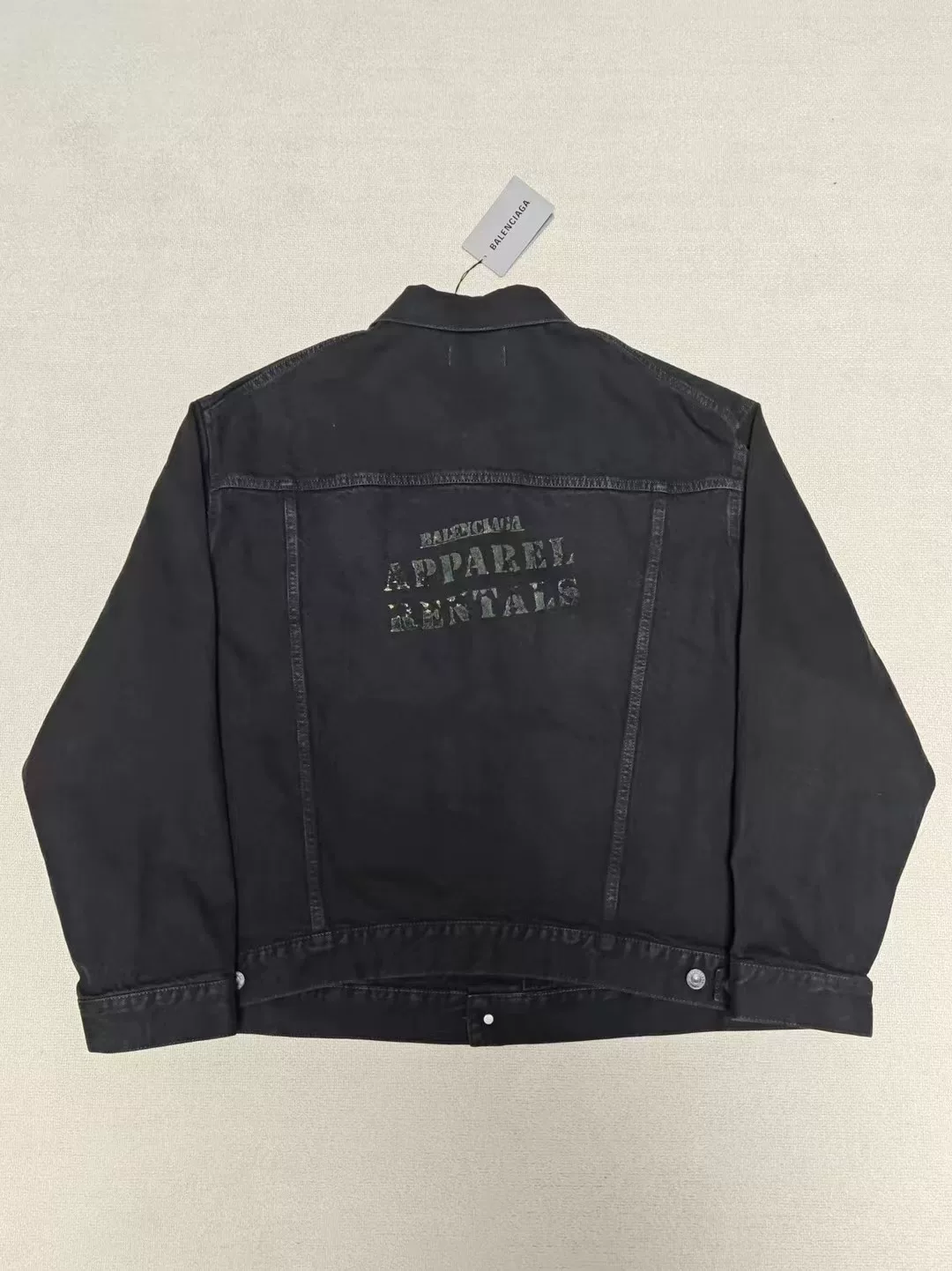 Balenciaga Black Denim Jacket 'APParel RENTALS'