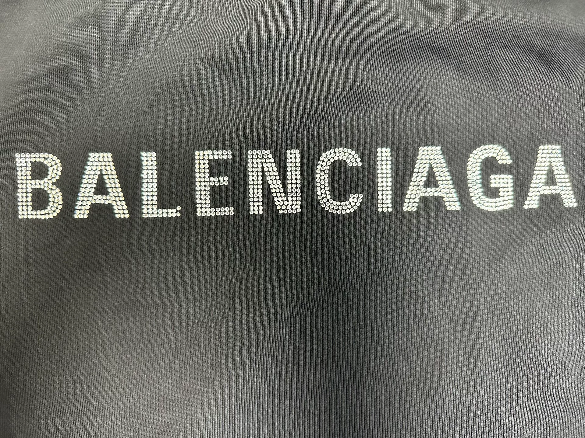 Balenciaga Lettering Long Sleeve Hoodie — detail