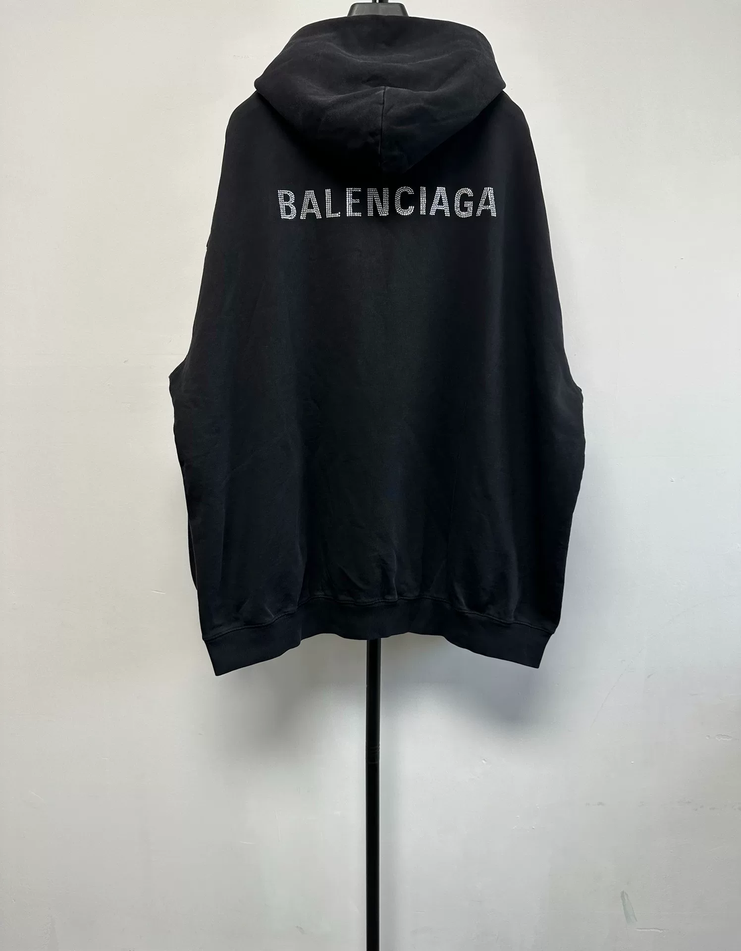 Balenciaga Lettering Long Sleeve Hoodie