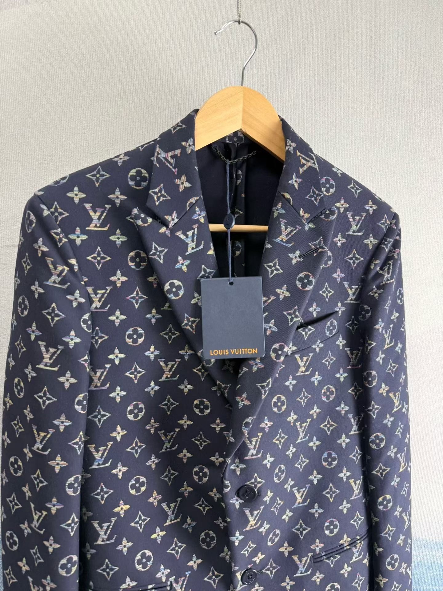 Louis Vuitton Single-Breasted All-Over Print Blazer — front