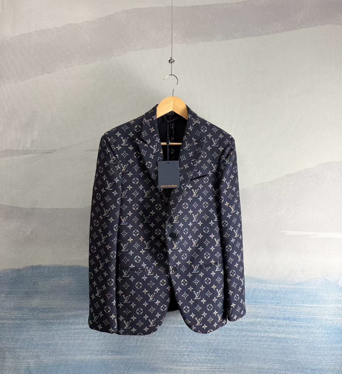 Louis Vuitton Single-Breasted All-Over Print Blazer