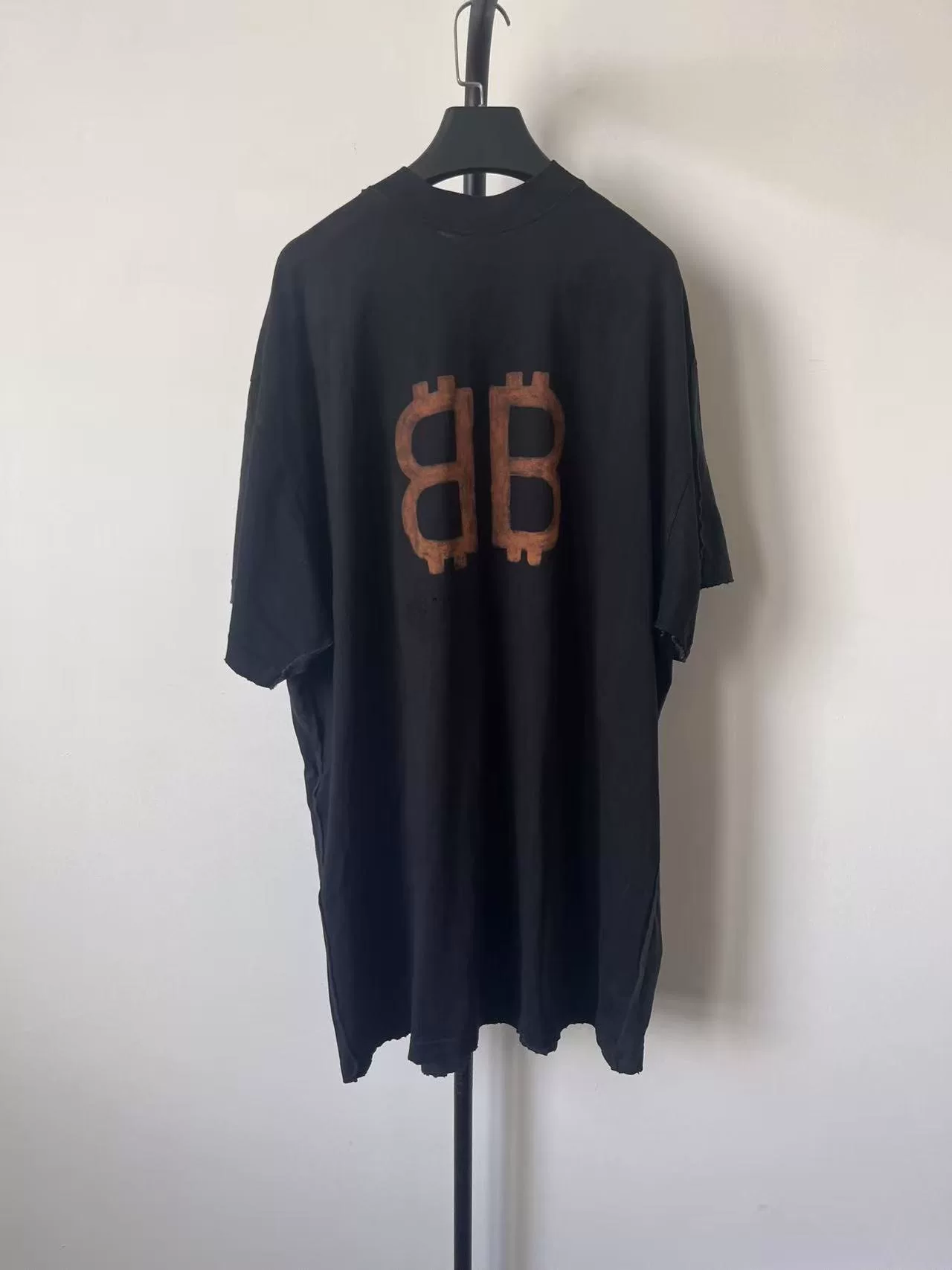 Balenciaga Eiffel Tower Print Oversized T-Shirt — front
