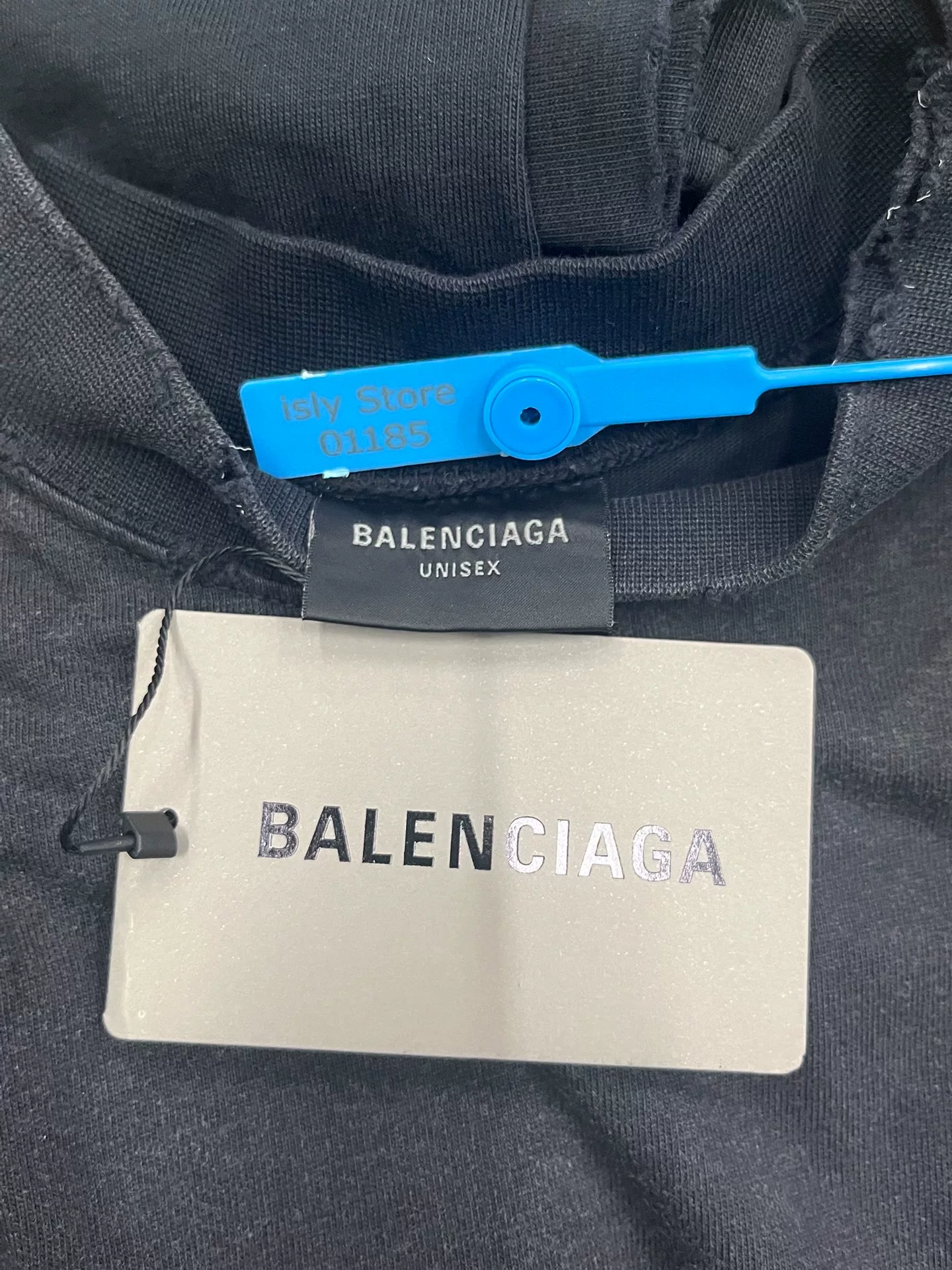 Balenciaga Eiffel Tower Print Oversized T-Shirt — label