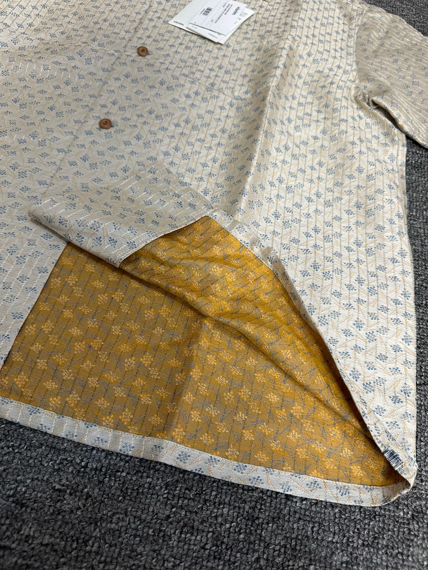 visvim crosby silk linen shirt — detail