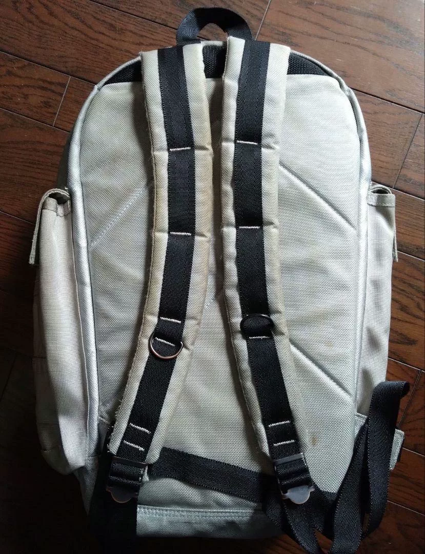 Porter Gray Canvas Backpack — front
