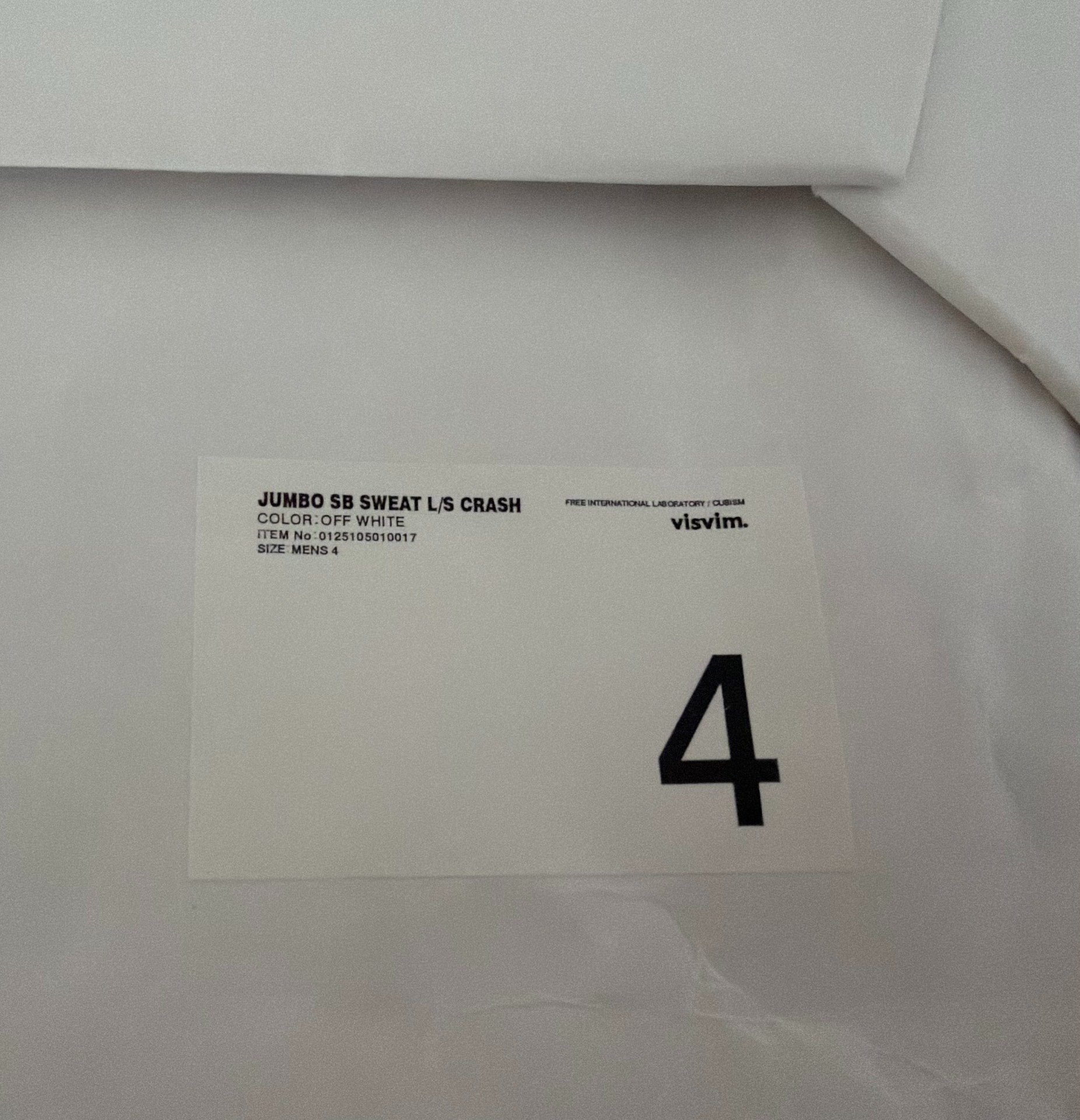 VISVIM 25SS JUMBO SB SWEAT L/S — back
