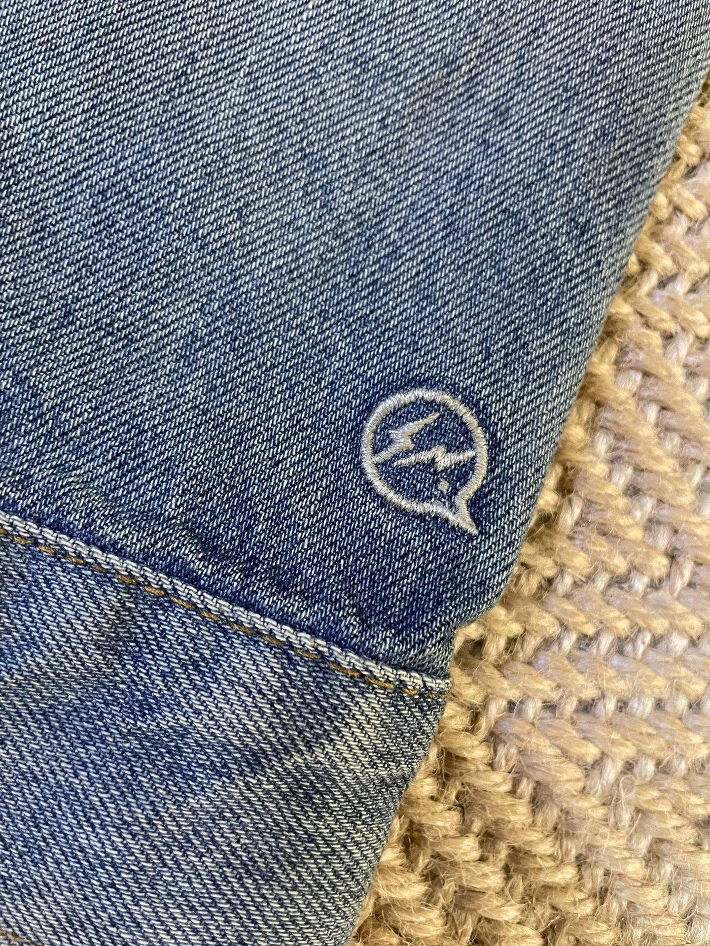 Vanquish Fragment Distressed Lightning Denim Jacket — detail