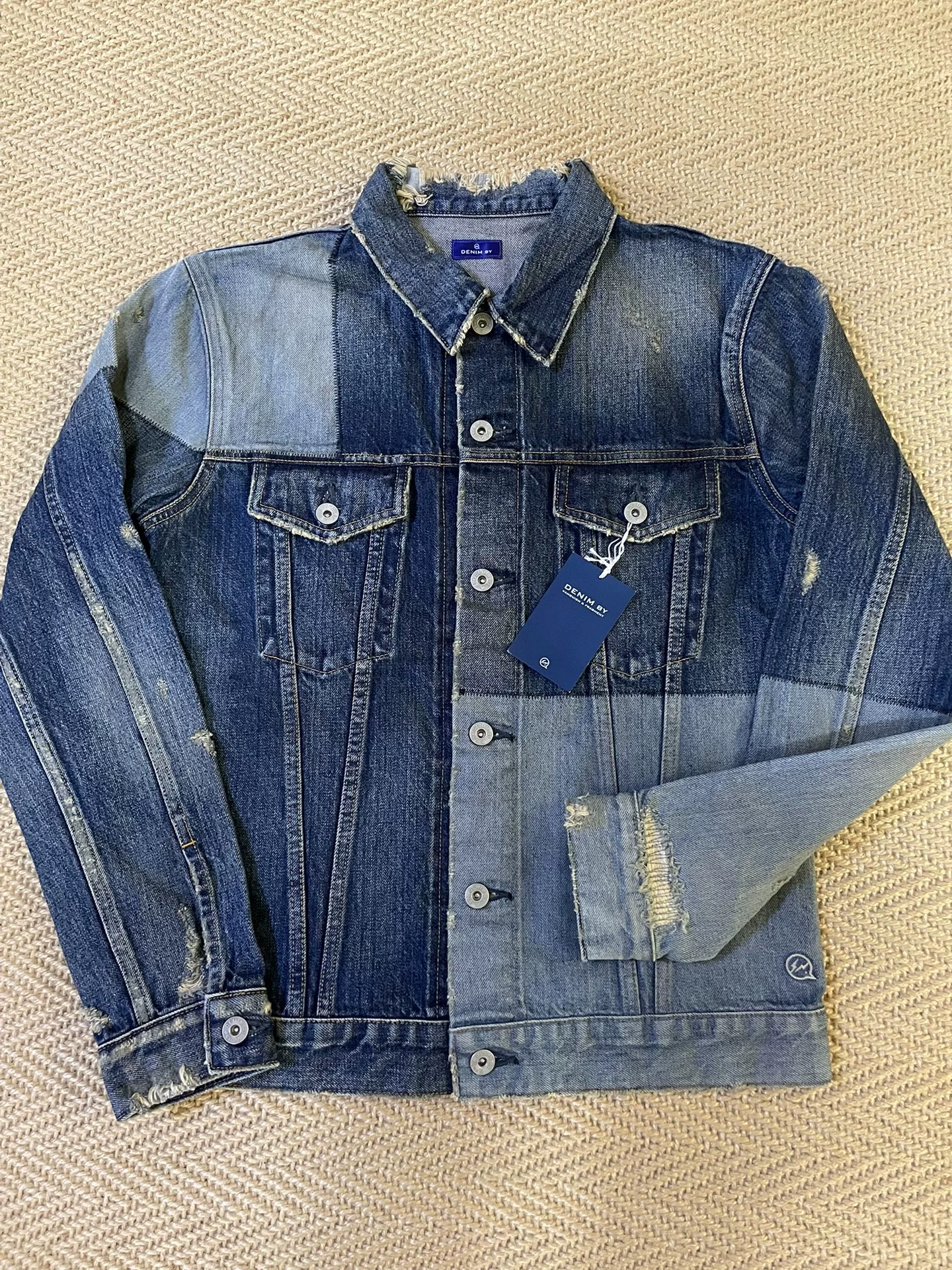 Vanquish Fragment Distressed Lightning Denim Jacket