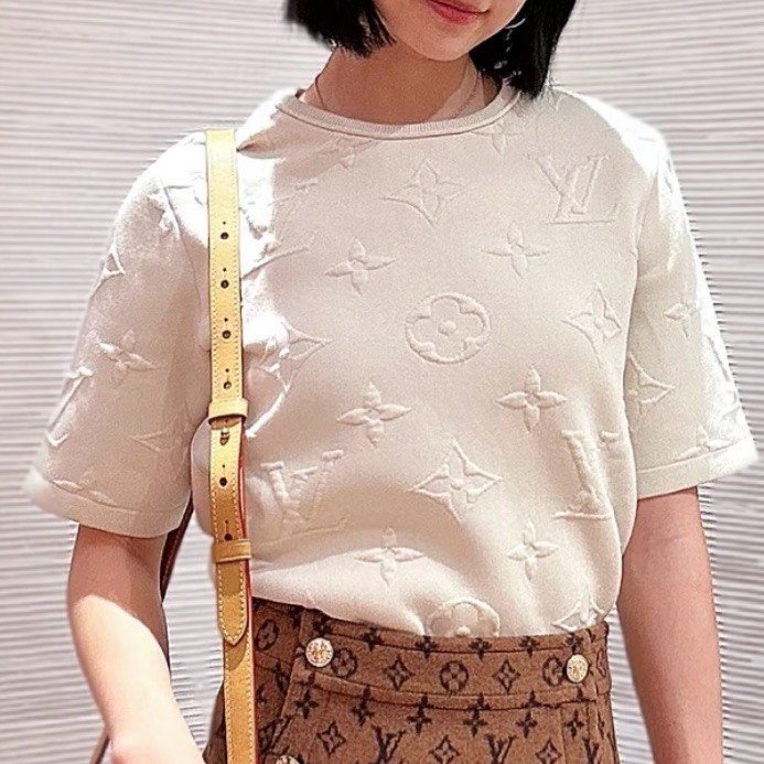 Louis Vuitton SS24 Monogram Embossed Short Sleeve XS
