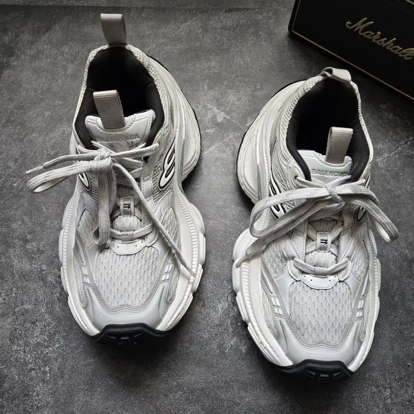 Balenciaga 10XL White Gray Sneakers — front