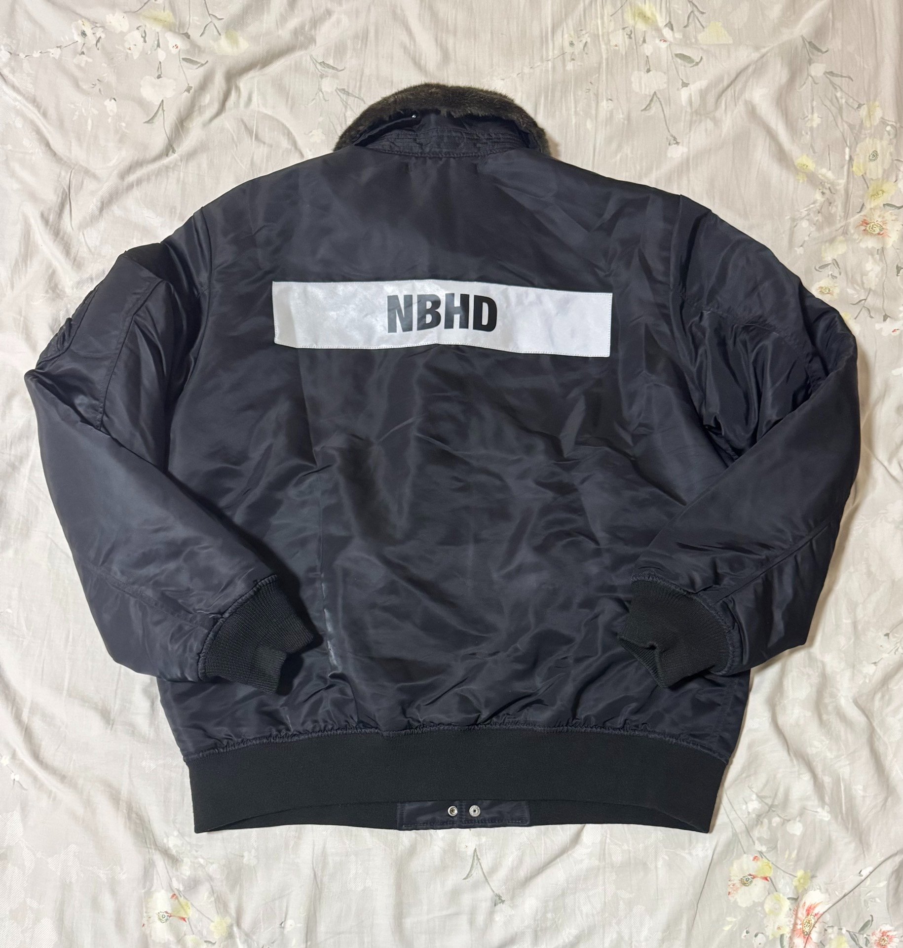 Neighborhood 18AW Fur Collar Bomber Jacket — front