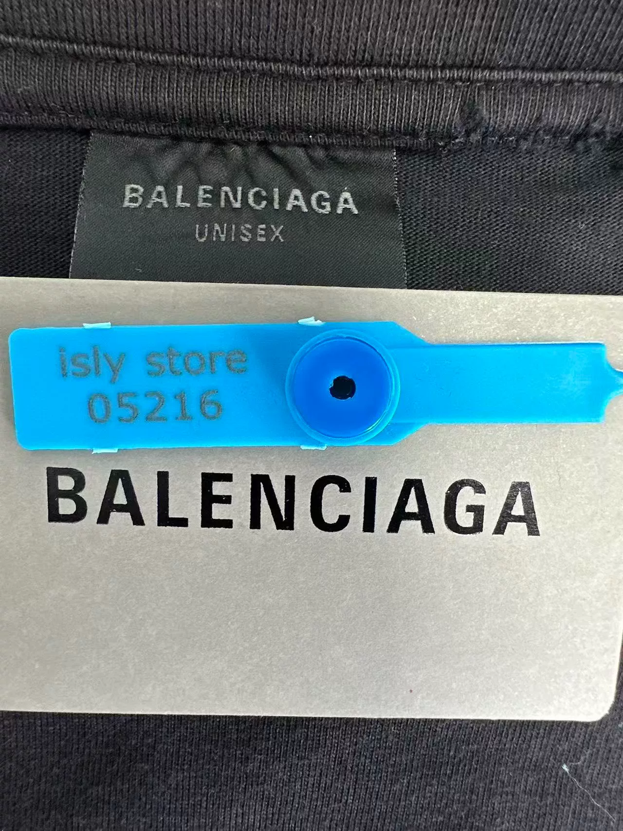 Balenciaga Round-Neck Chest CD Long-Sleeve T-Shirt — back