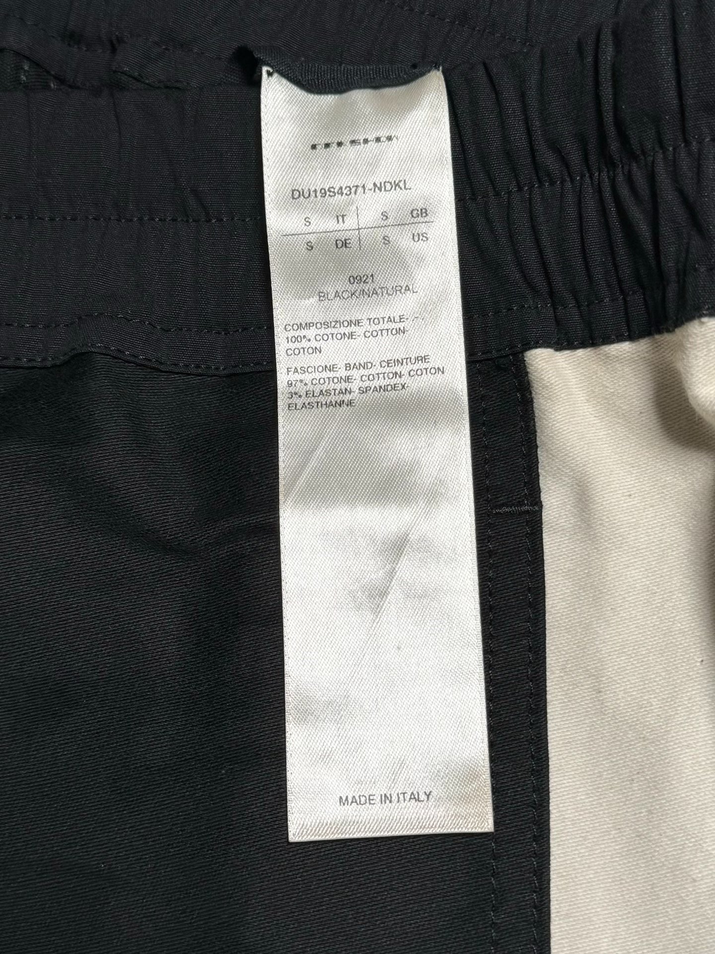 Rick Owens Black Straight-Leg Button Trousers — detail
