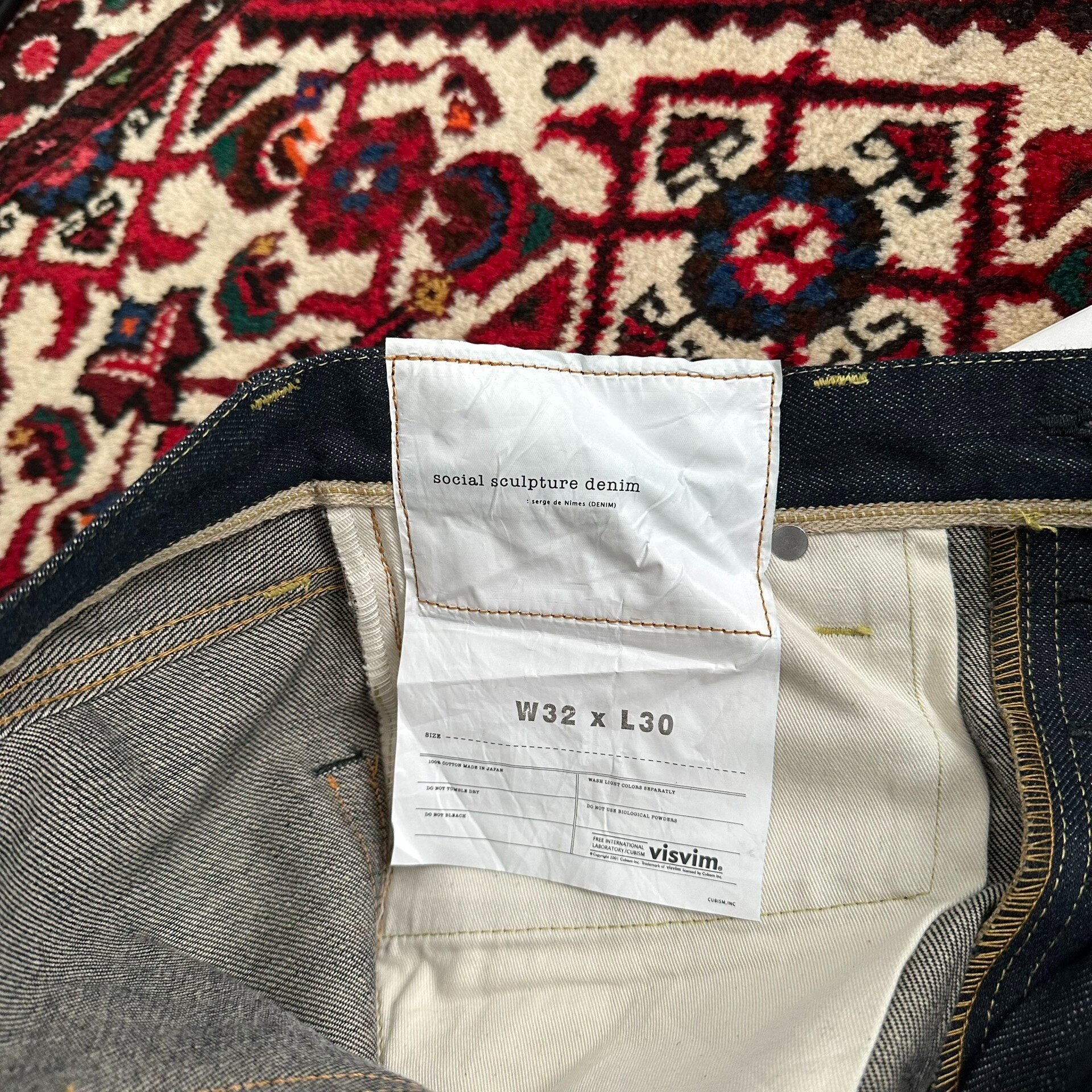 visvim 17aw 11r Raw Jeans — label