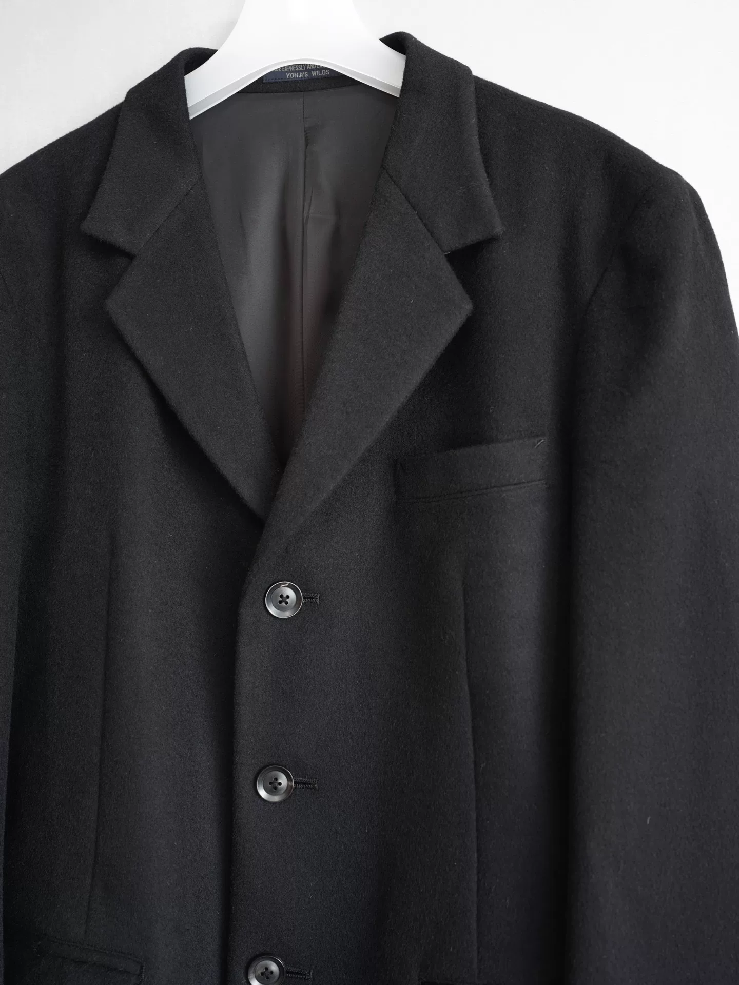 Yohji Yamamoto 23AW Cashmere Coat — label
