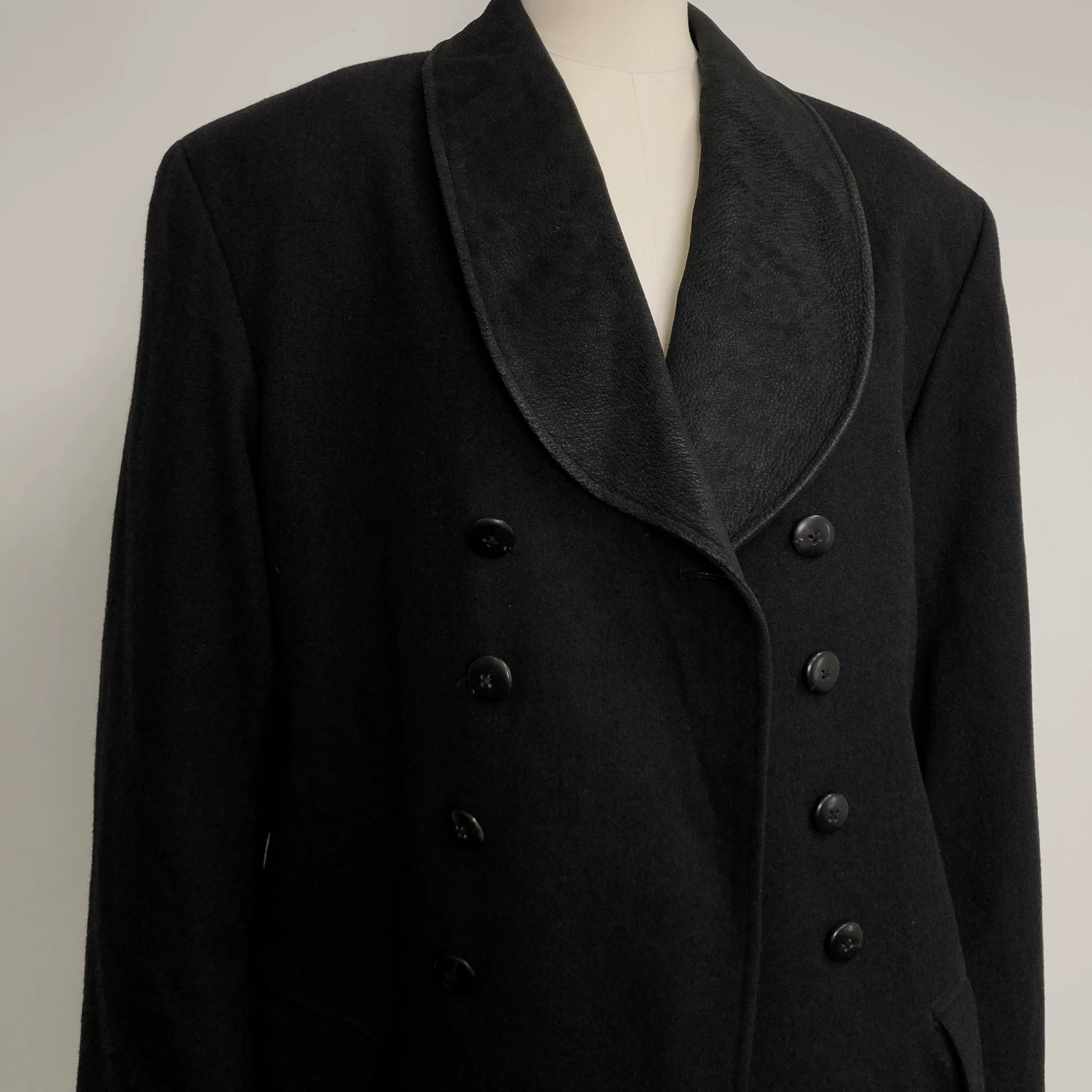 Yohji Yamamoto 88AW Leather Runway Coat — front