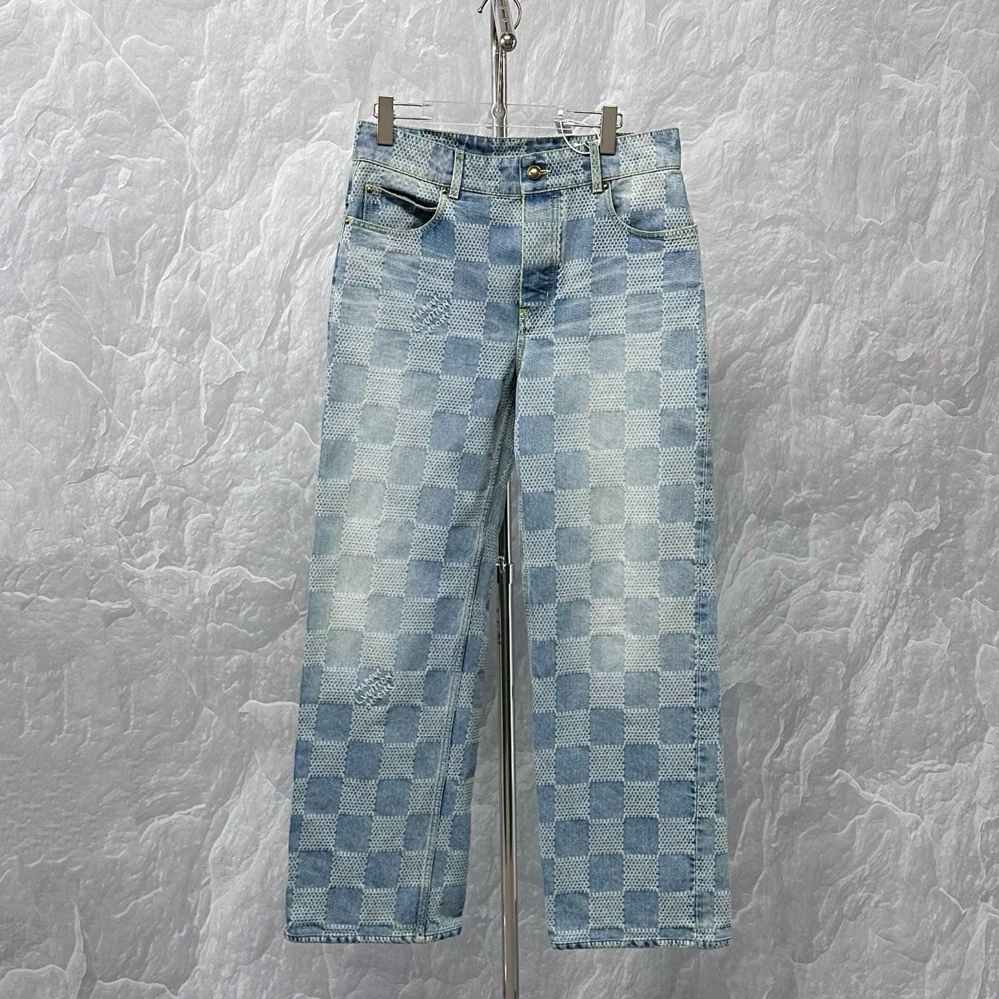 Louis Vuitton Checkerboard Denim Pants SS25