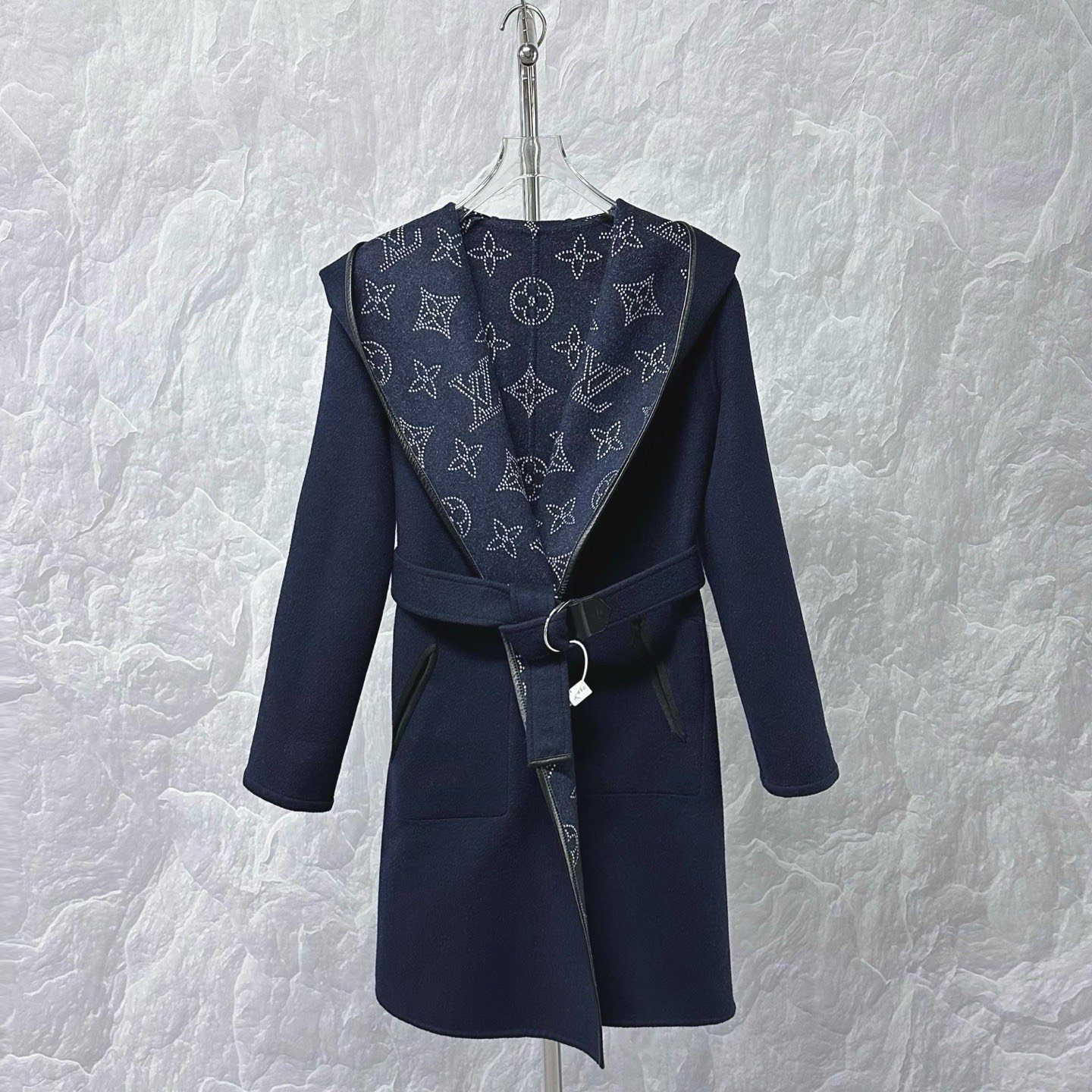 Louis Vuitton Monogram Reversible Hooded Coat — detail