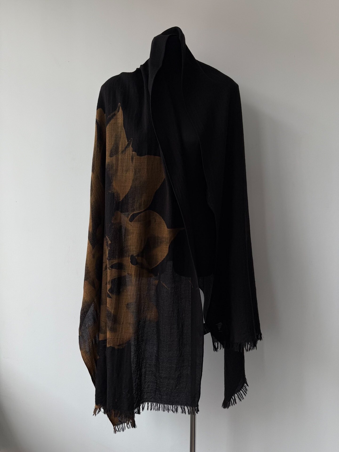 Yohji Yamamoto Discord Wabi-Sabi Scarf — label
