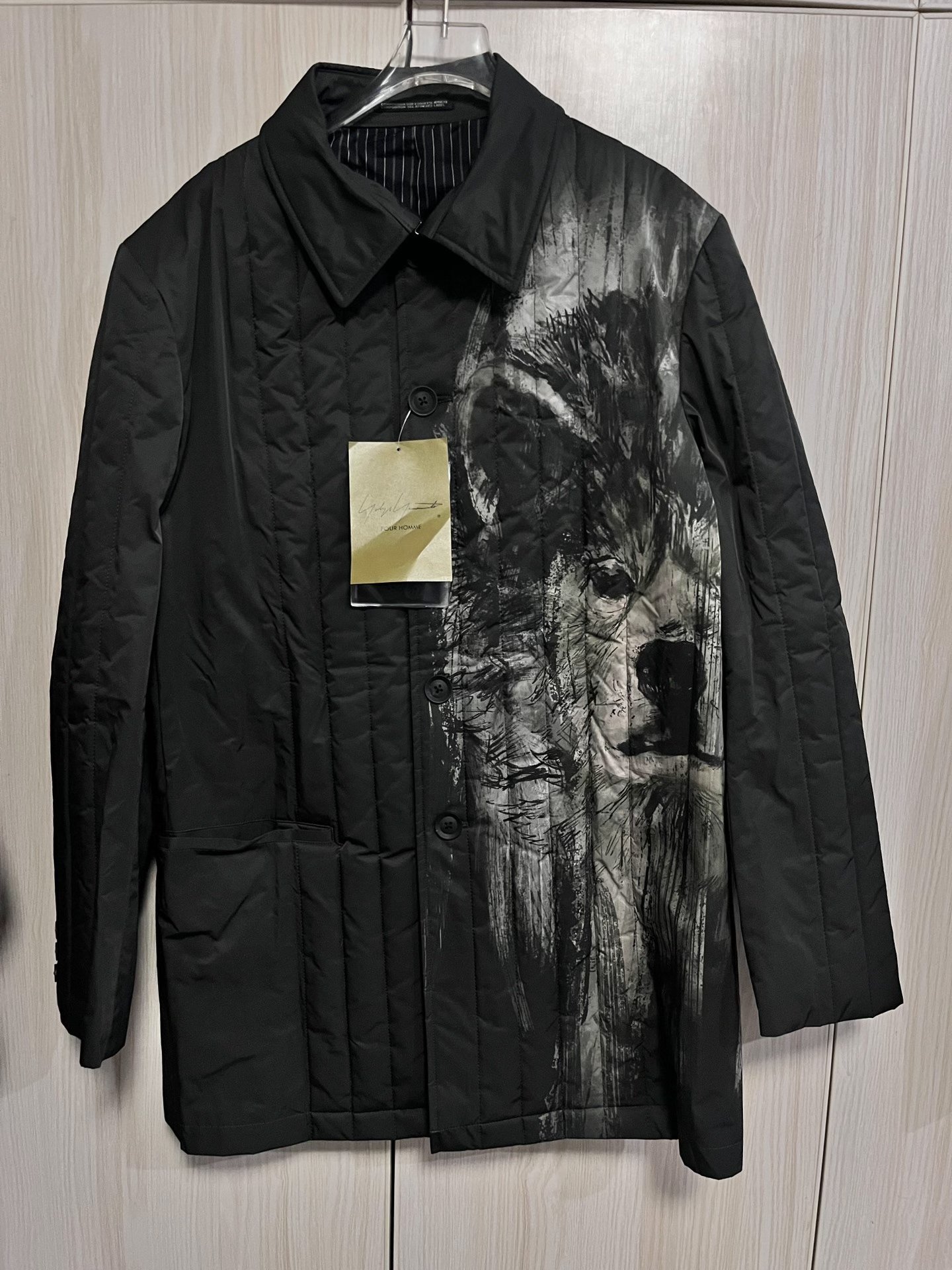 Yohji Yamamoto Wolf Head Cotton Coat