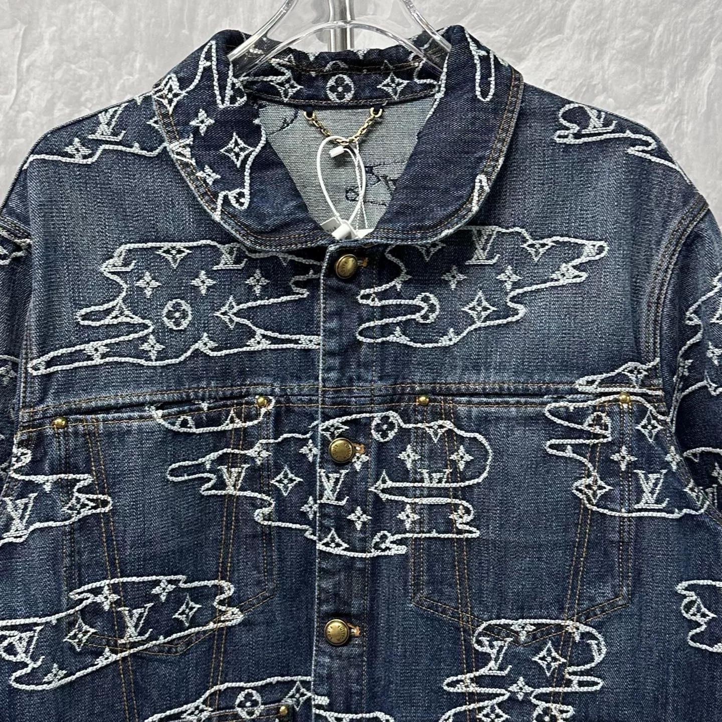 Louis Vuitton Nigo FW25 Cloud Jacquard Denim Jacket — front