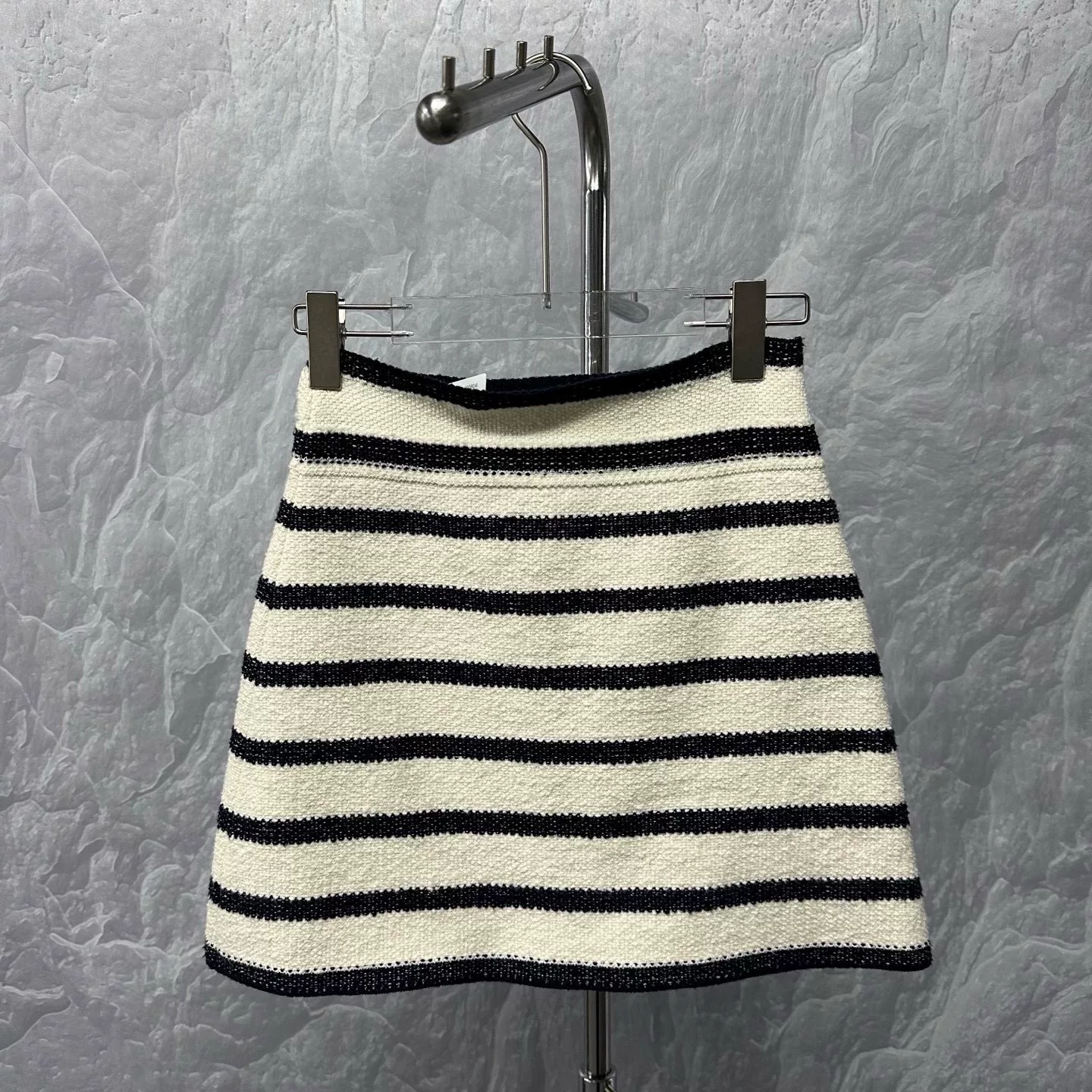 Dior Striped Knit Mini Skirt — label