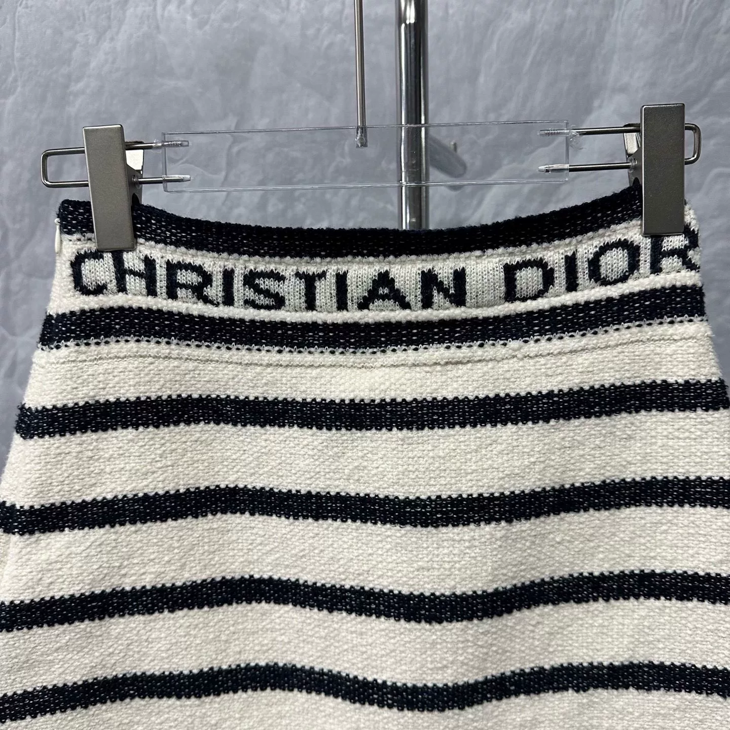 Dior Striped Knit Mini Skirt — detail