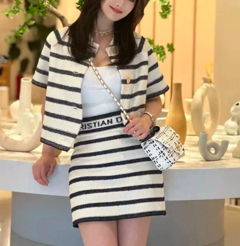Dior Striped Knit Mini Skirt