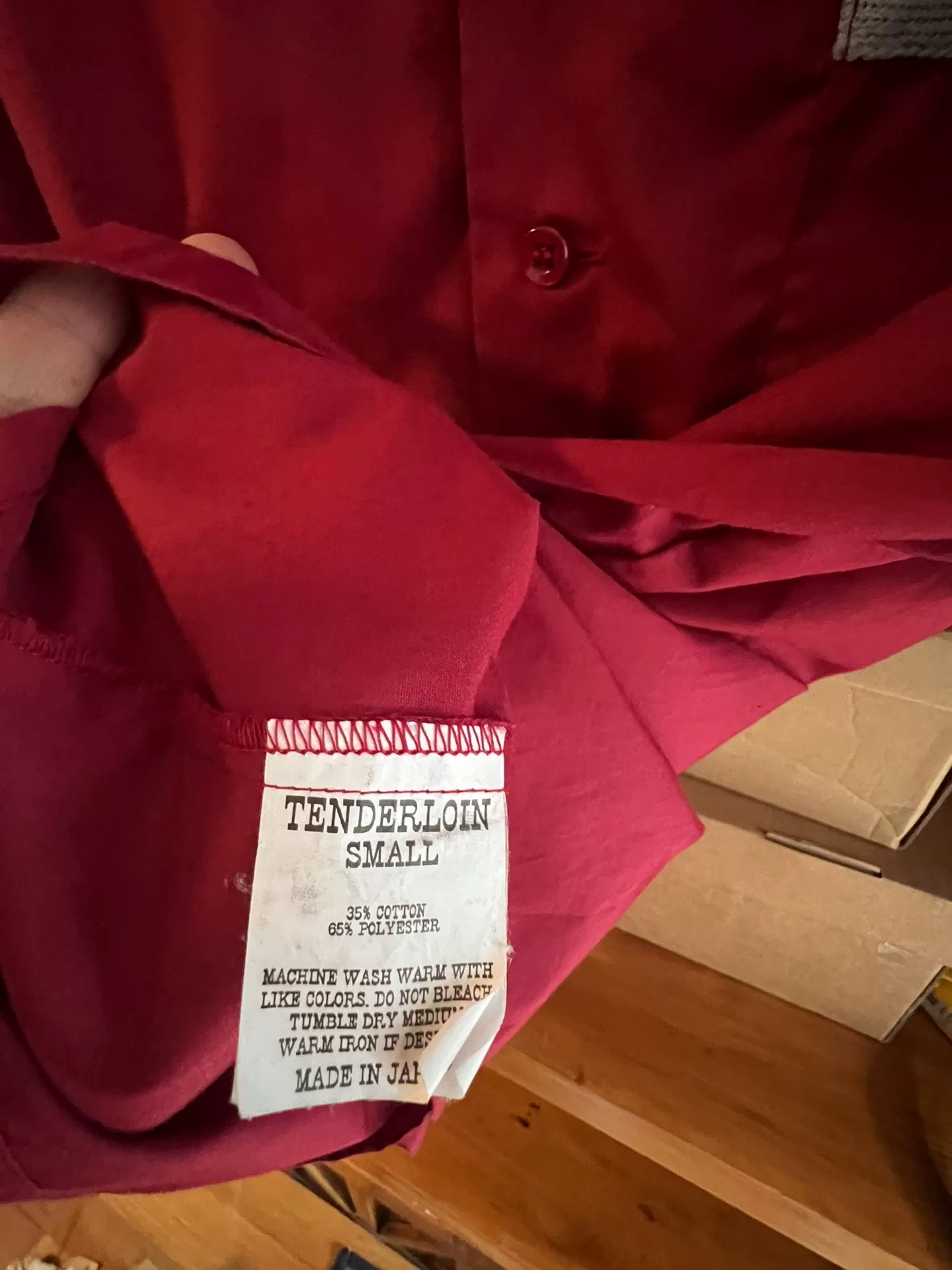 Tenderloin Red Bowling Short-Sleeve Shirt — back