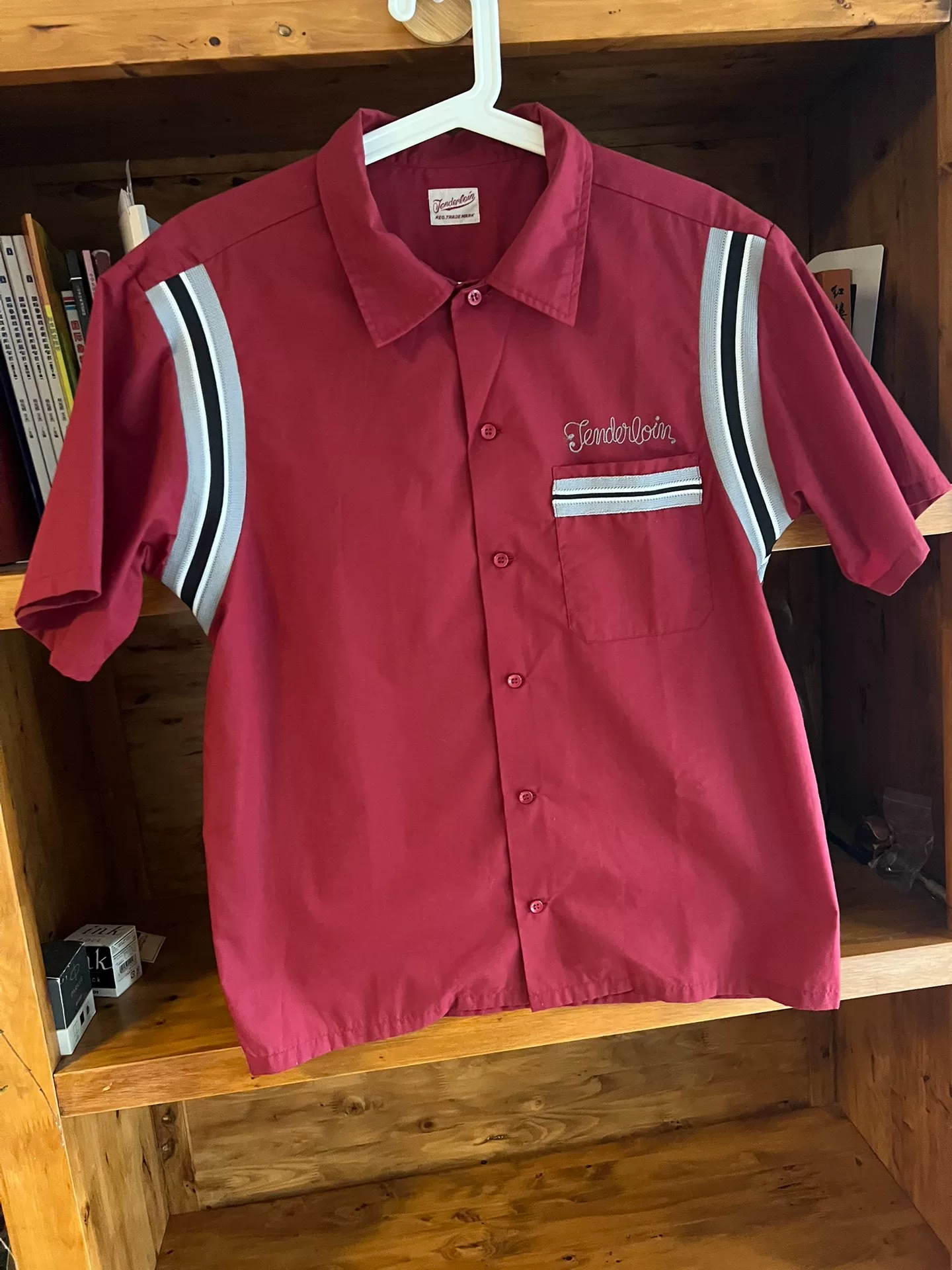 Tenderloin Red Bowling Short-Sleeve Shirt — front