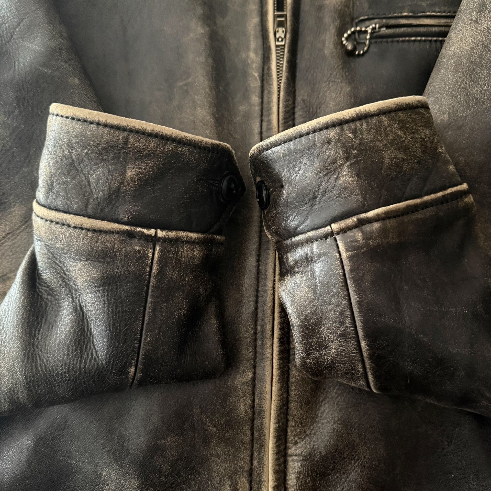 Levis Lvc 1930s Vintage Leather Jacket — label