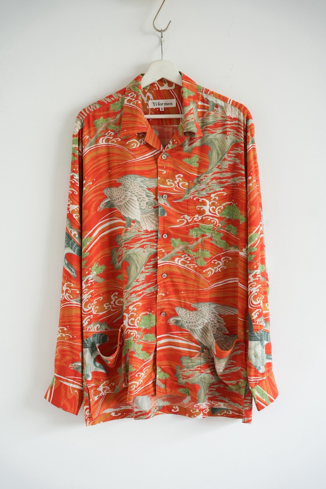 Yohji Yamamoto 00s Ukiyo-e Eagle Print Shirt