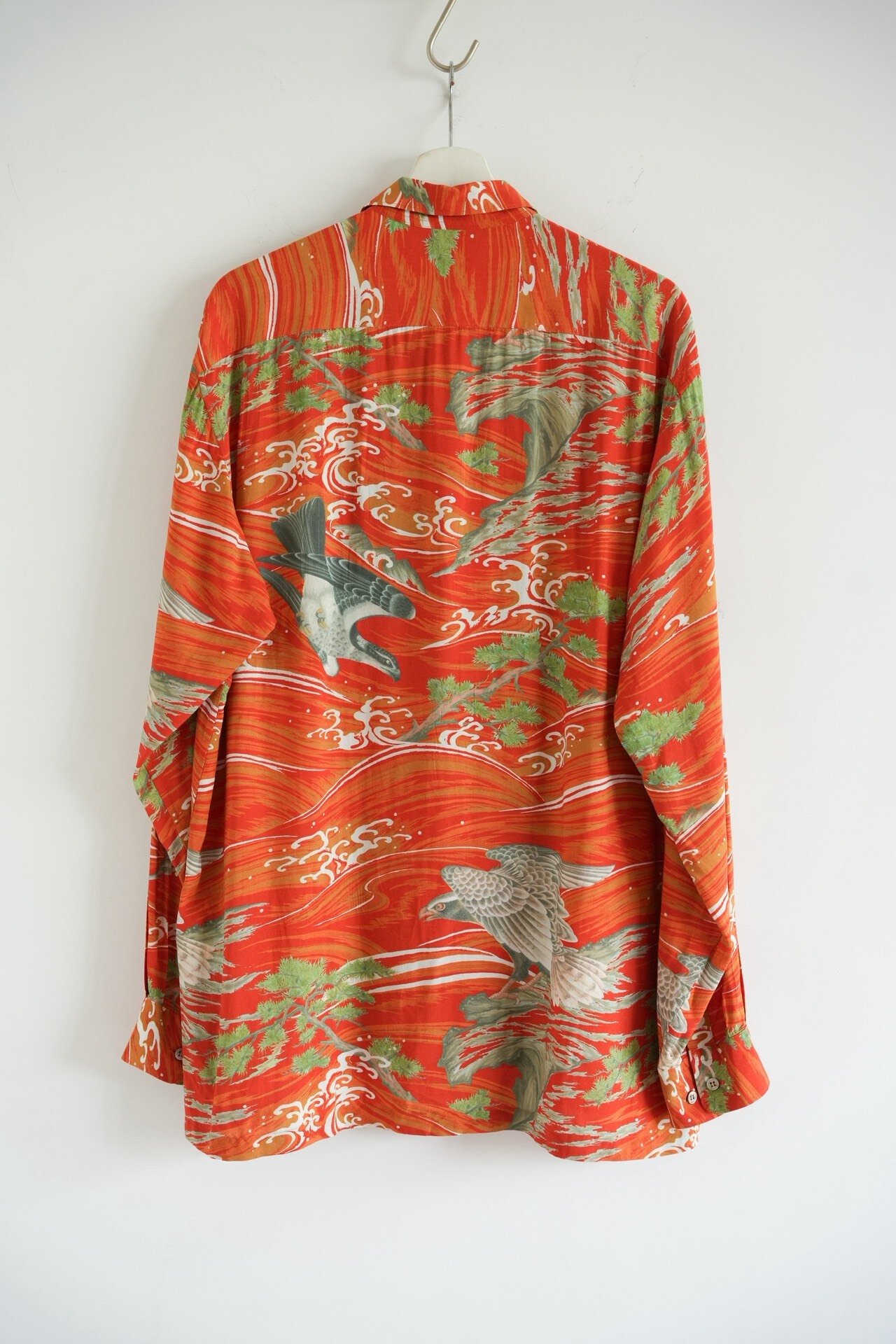 Yohji Yamamoto 00s Ukiyo-e Eagle Print Shirt — front