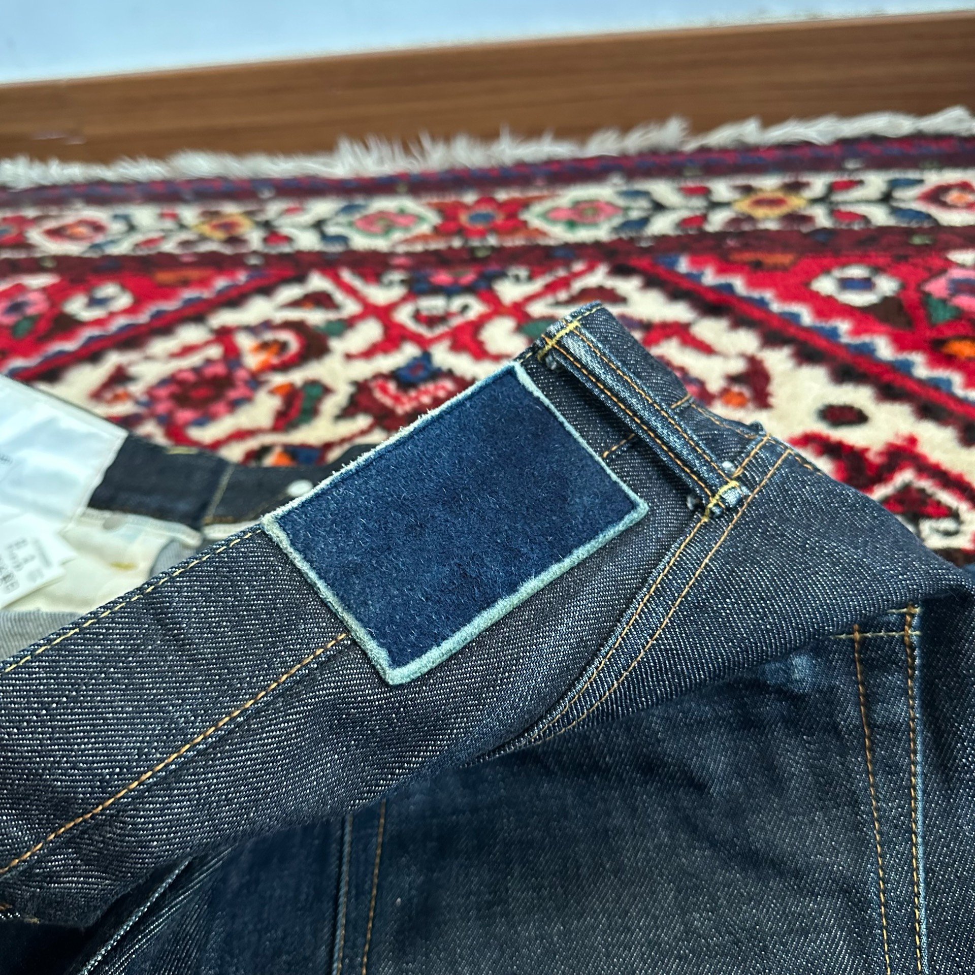 visvim 19SS 01.2R Raw Denim Jeans — label