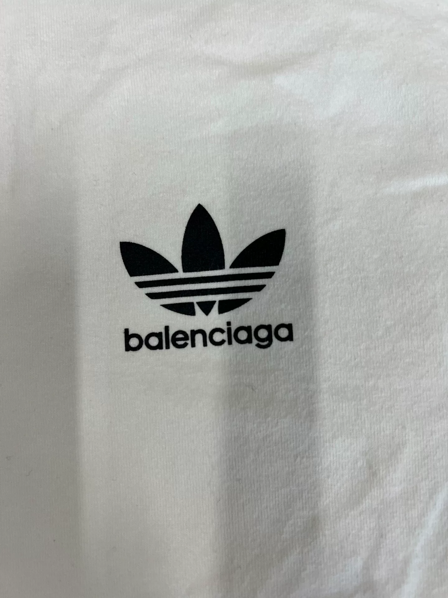 Balenciaga x adidas Logo Short-Sleeve Top — detail