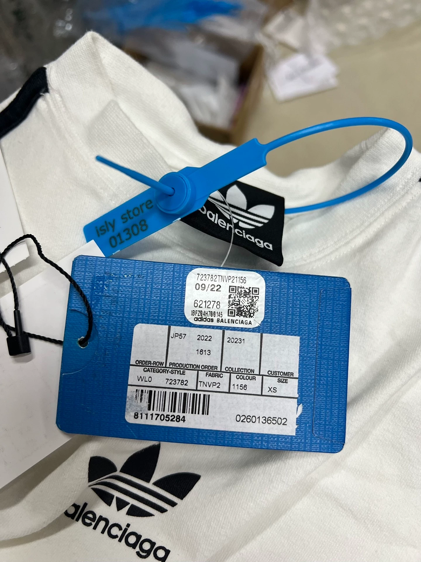 Balenciaga x adidas Logo Short-Sleeve Top — back