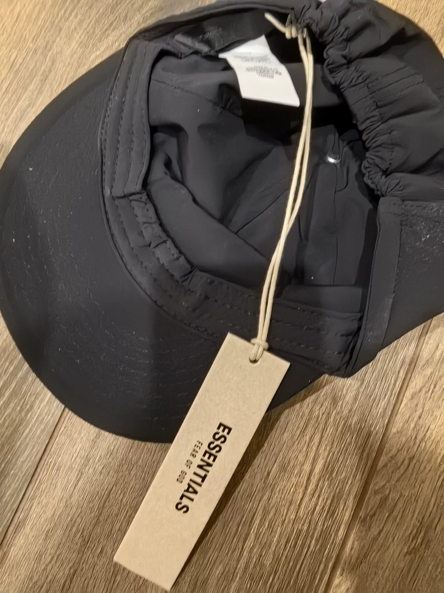 FOG Essentials Fear of God Black Cap — detail