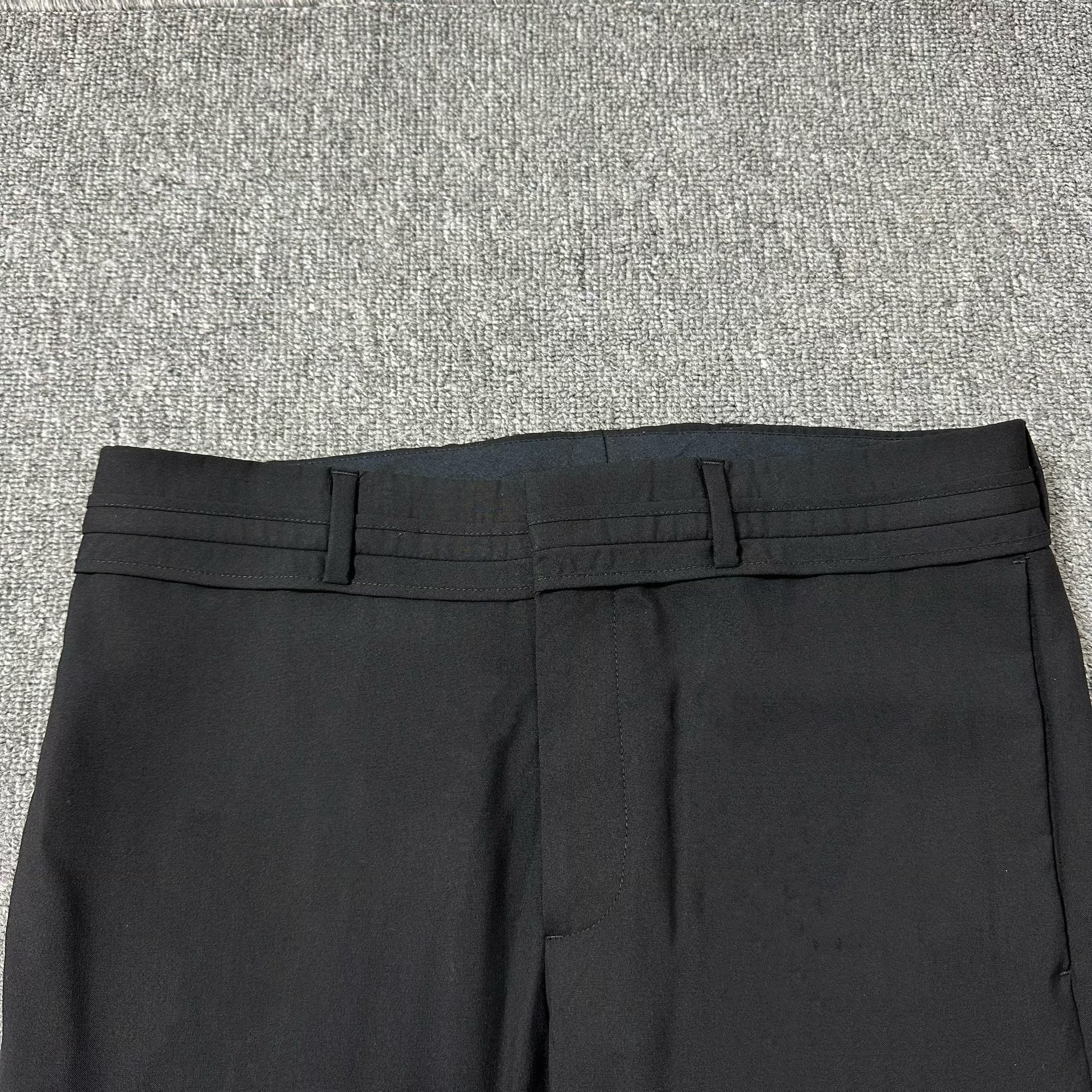 Dior Black Double Waistband Slim Trousers — front