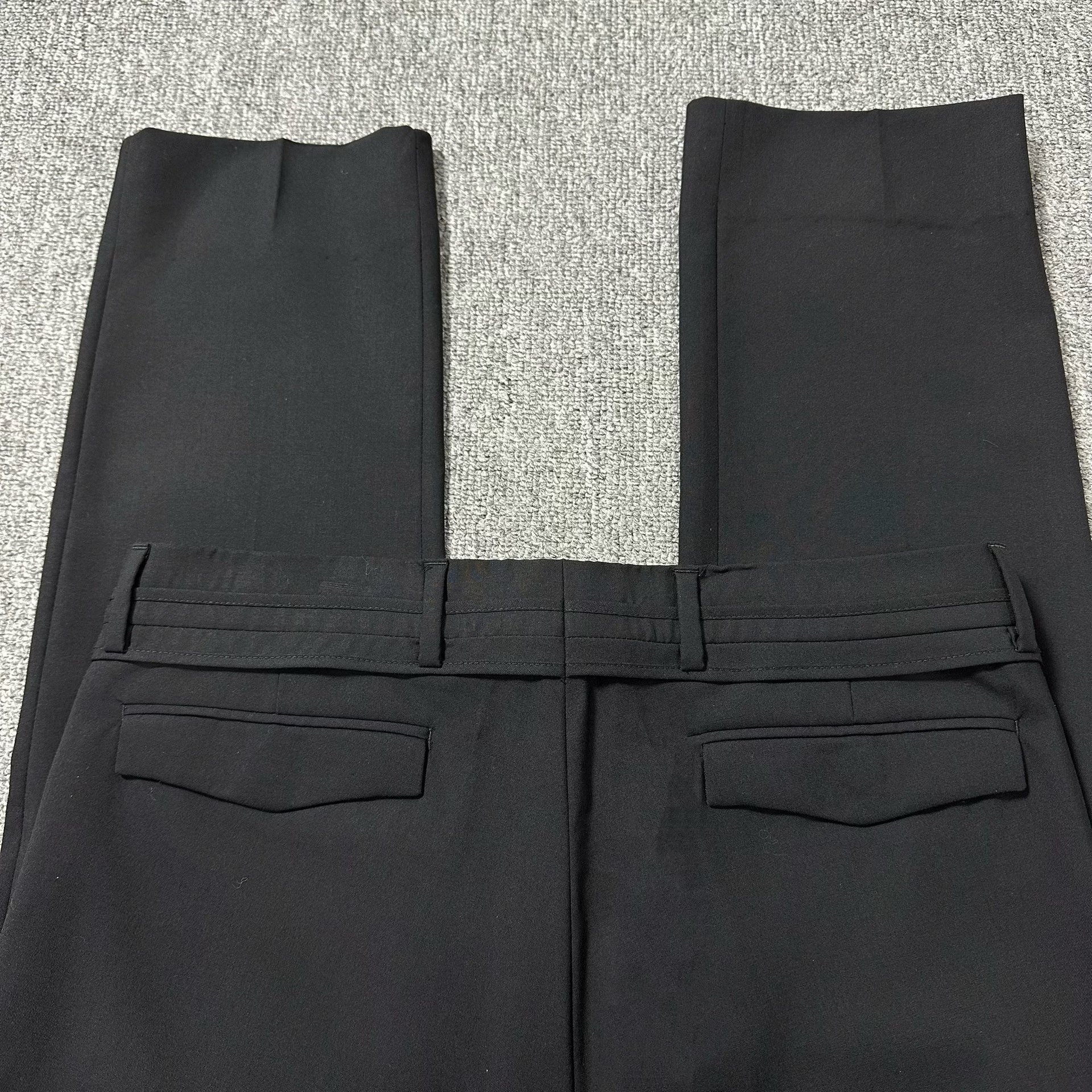 Dior Black Double Waistband Slim Trousers — label